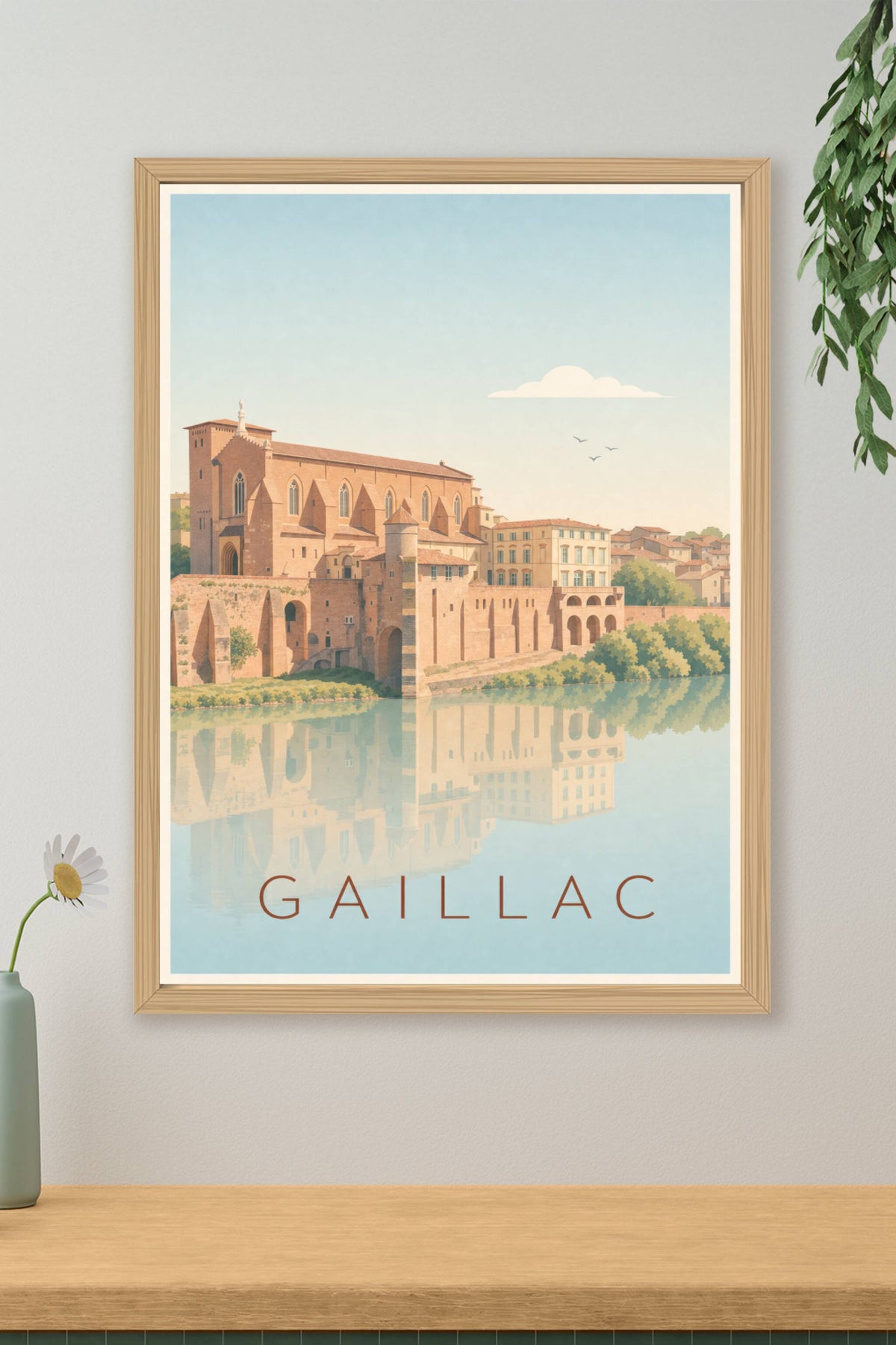 Affiche de Gaillac, poster de l'Abbaye Saint-Michel
