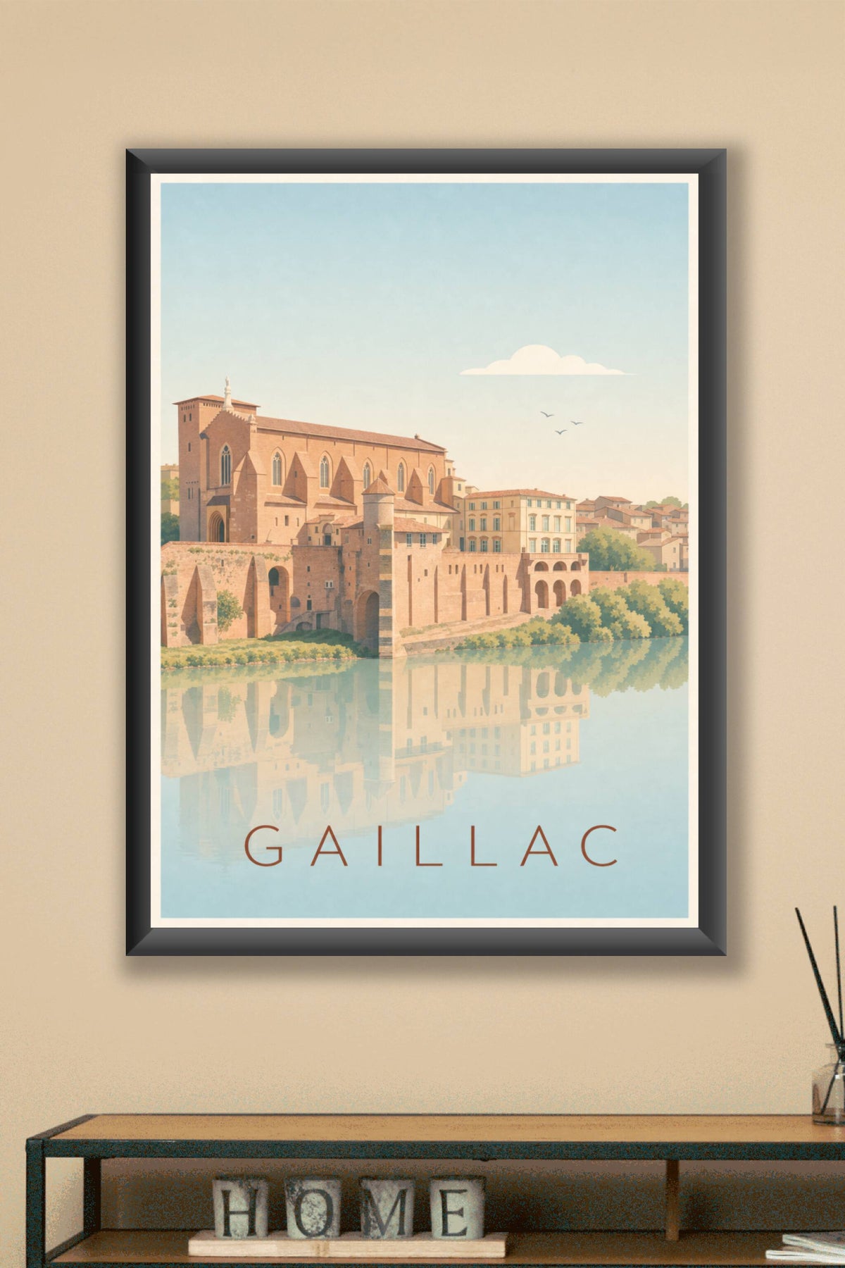 Affiche de Gaillac, poster de l'Abbaye Saint-Michel