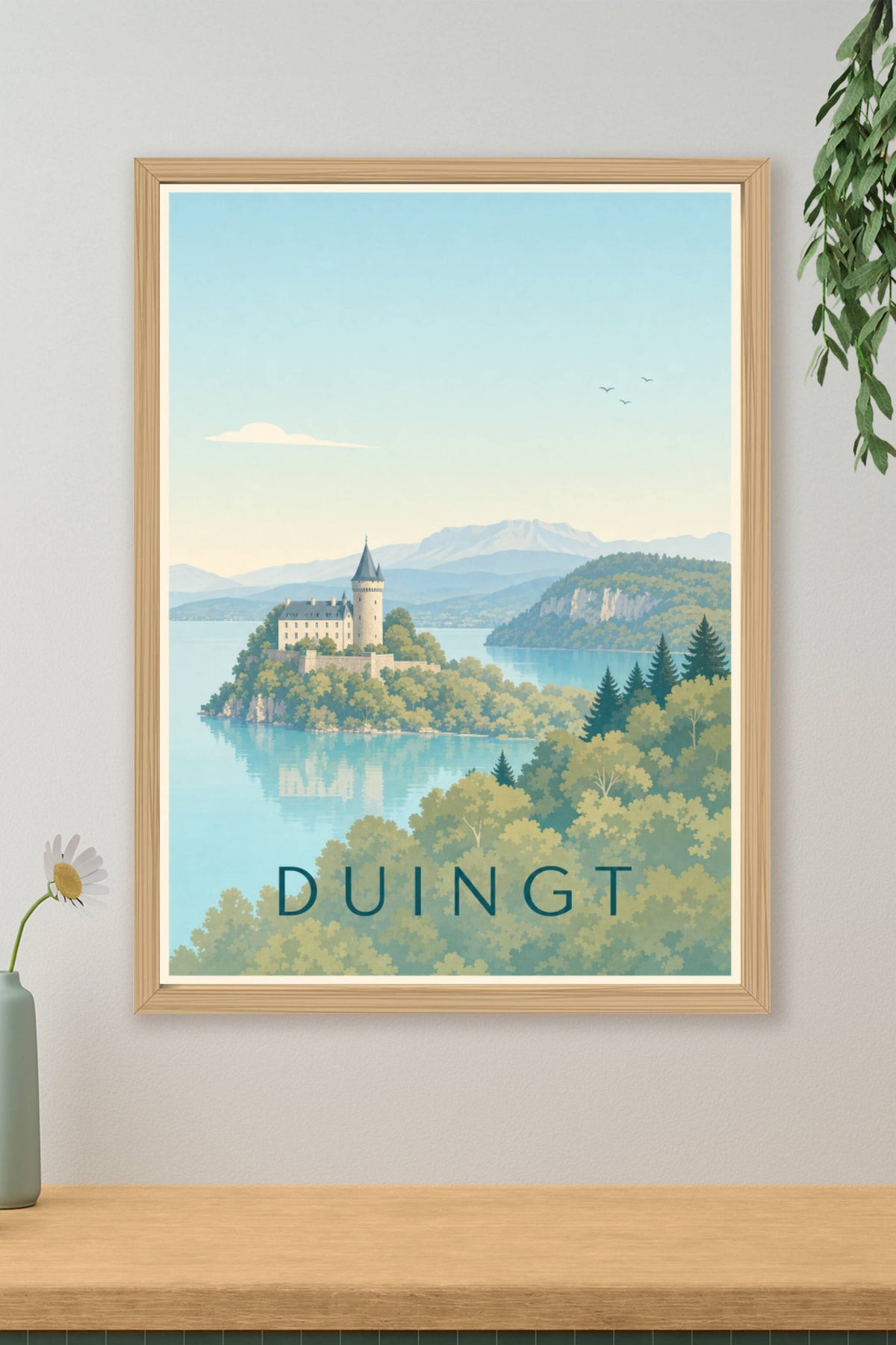 Affiche de Duingt, poster du Lac d'Annecy