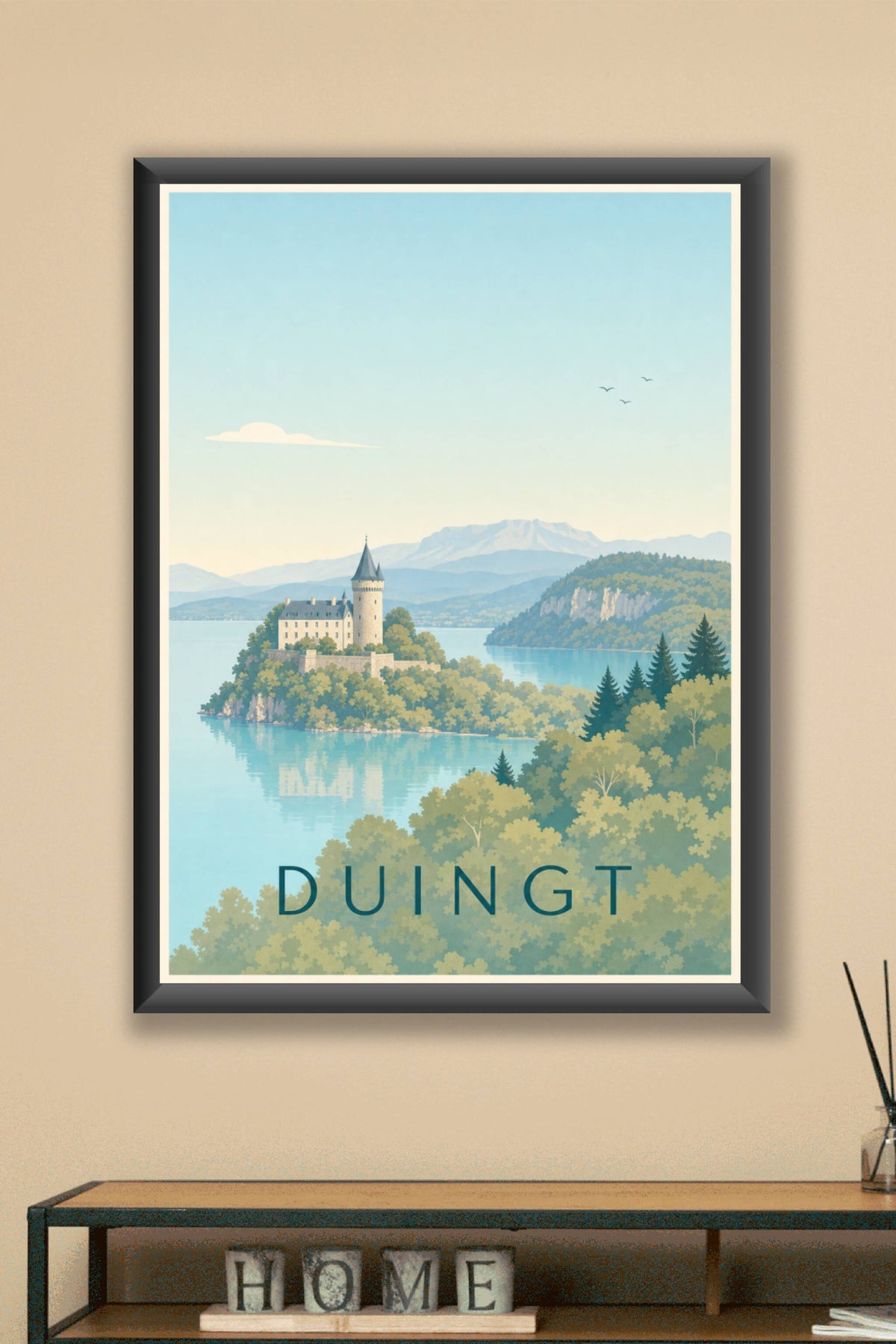 Affiche de Duingt, poster du Lac d'Annecy