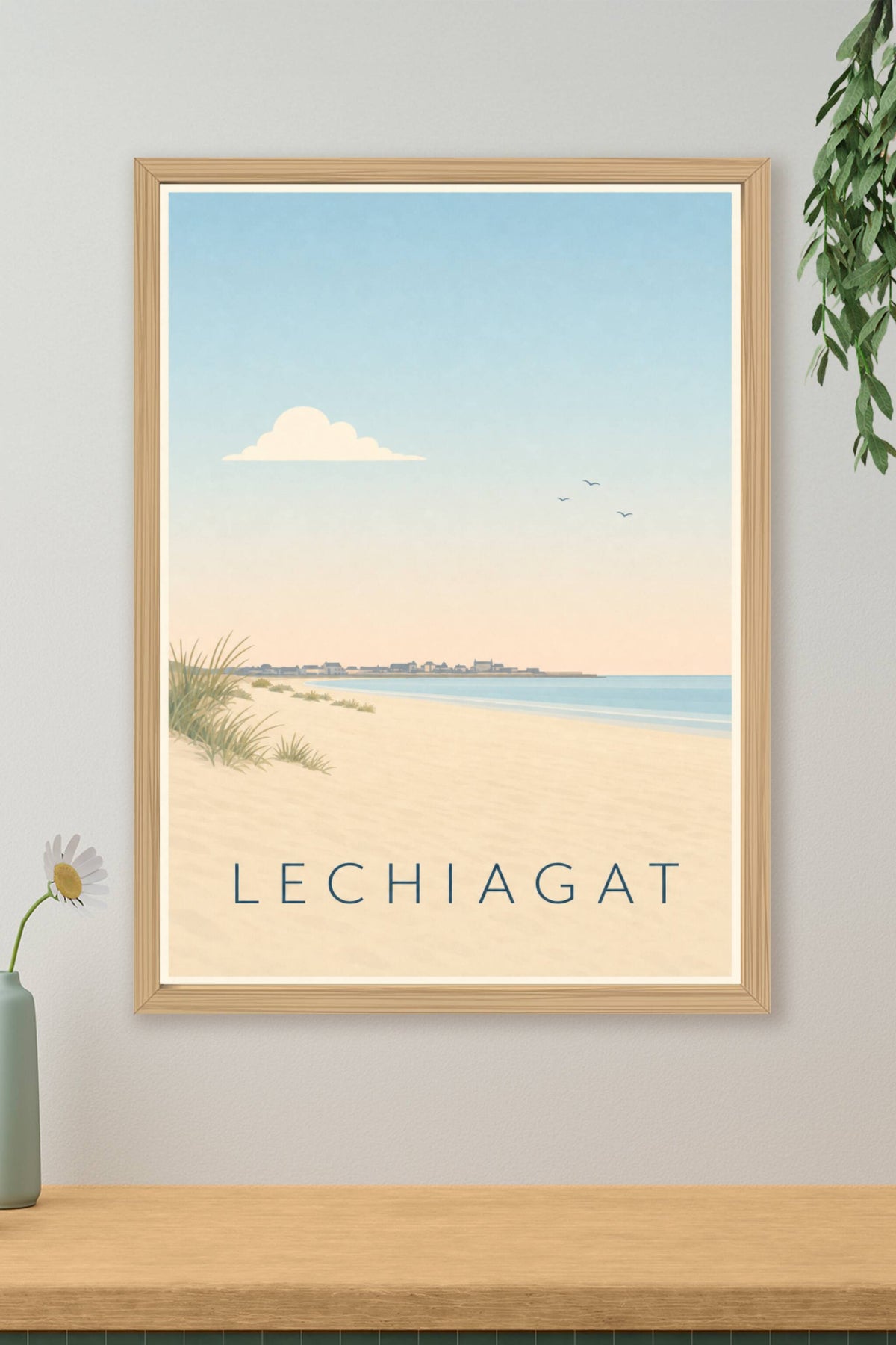 Affiche de Léchiagat, poster plage et dunes