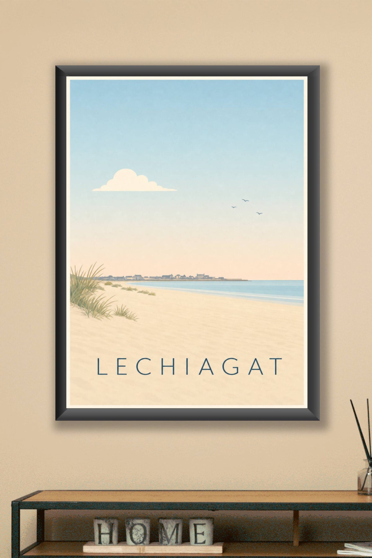 Affiche de Léchiagat, poster plage et dunes