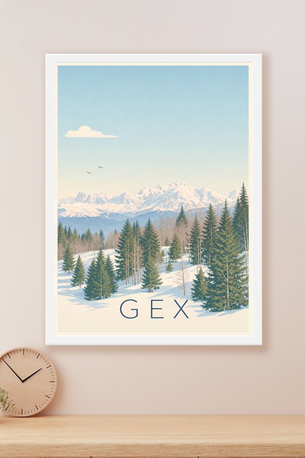 Affiche de Gex, poster massif du Mont-Blanc