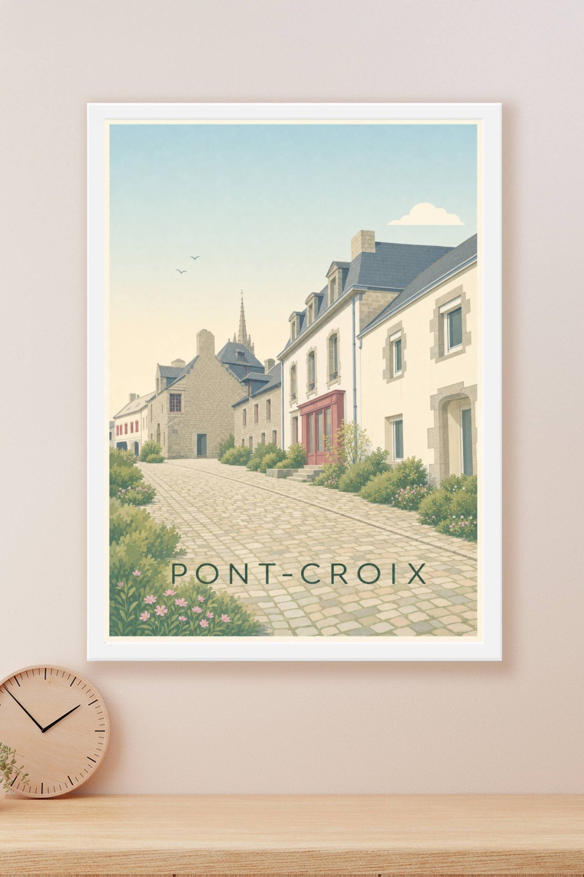 Affiche de Pont-Croix, poster village breton
