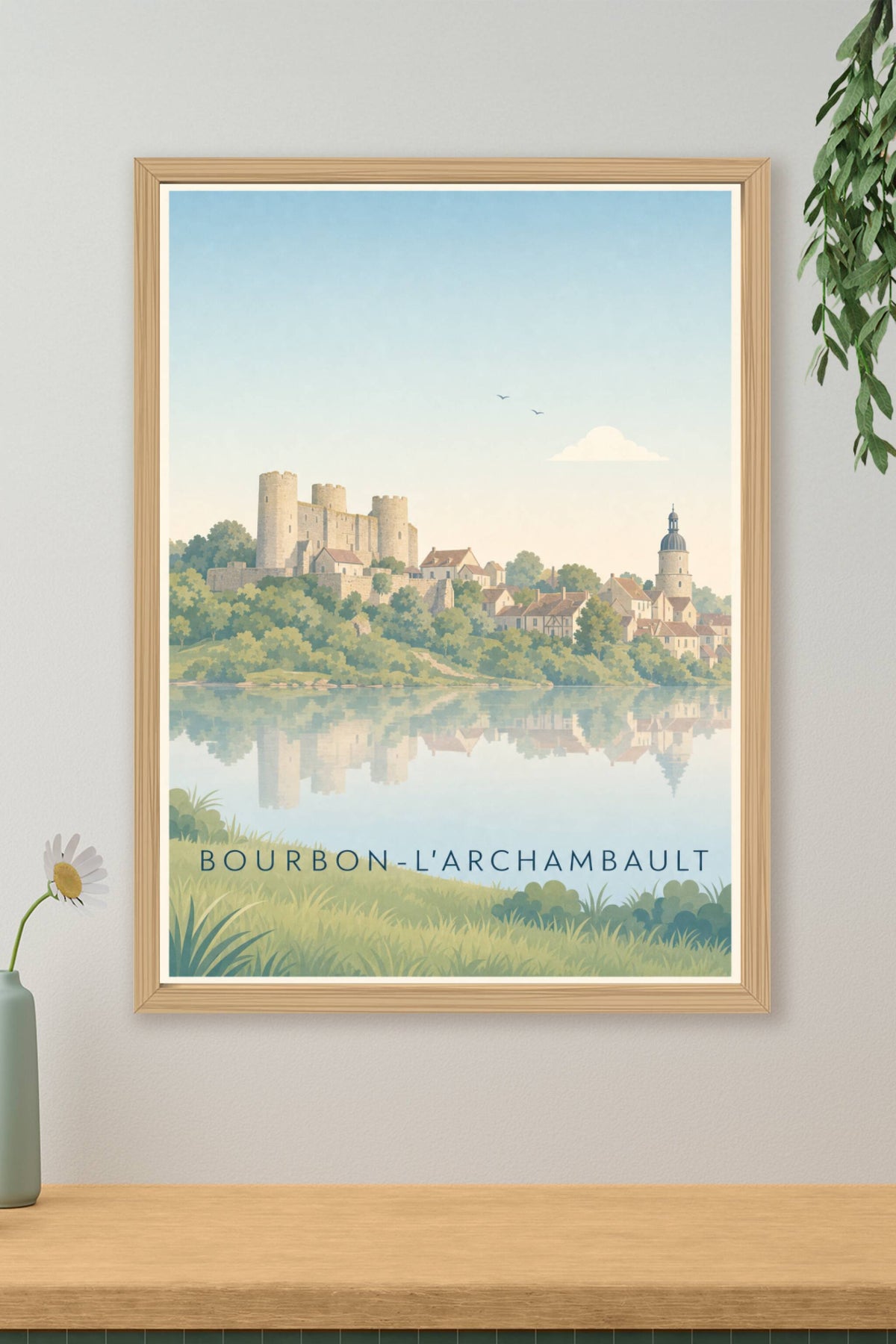 Affiche de Bourbon-l'Archambault, poster du château