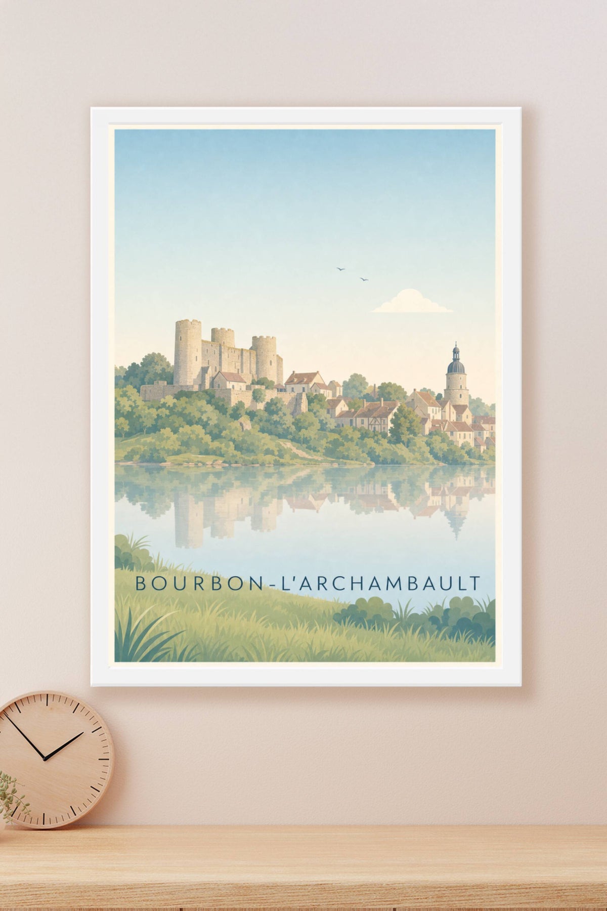 Affiche de Bourbon-l'Archambault, poster du château