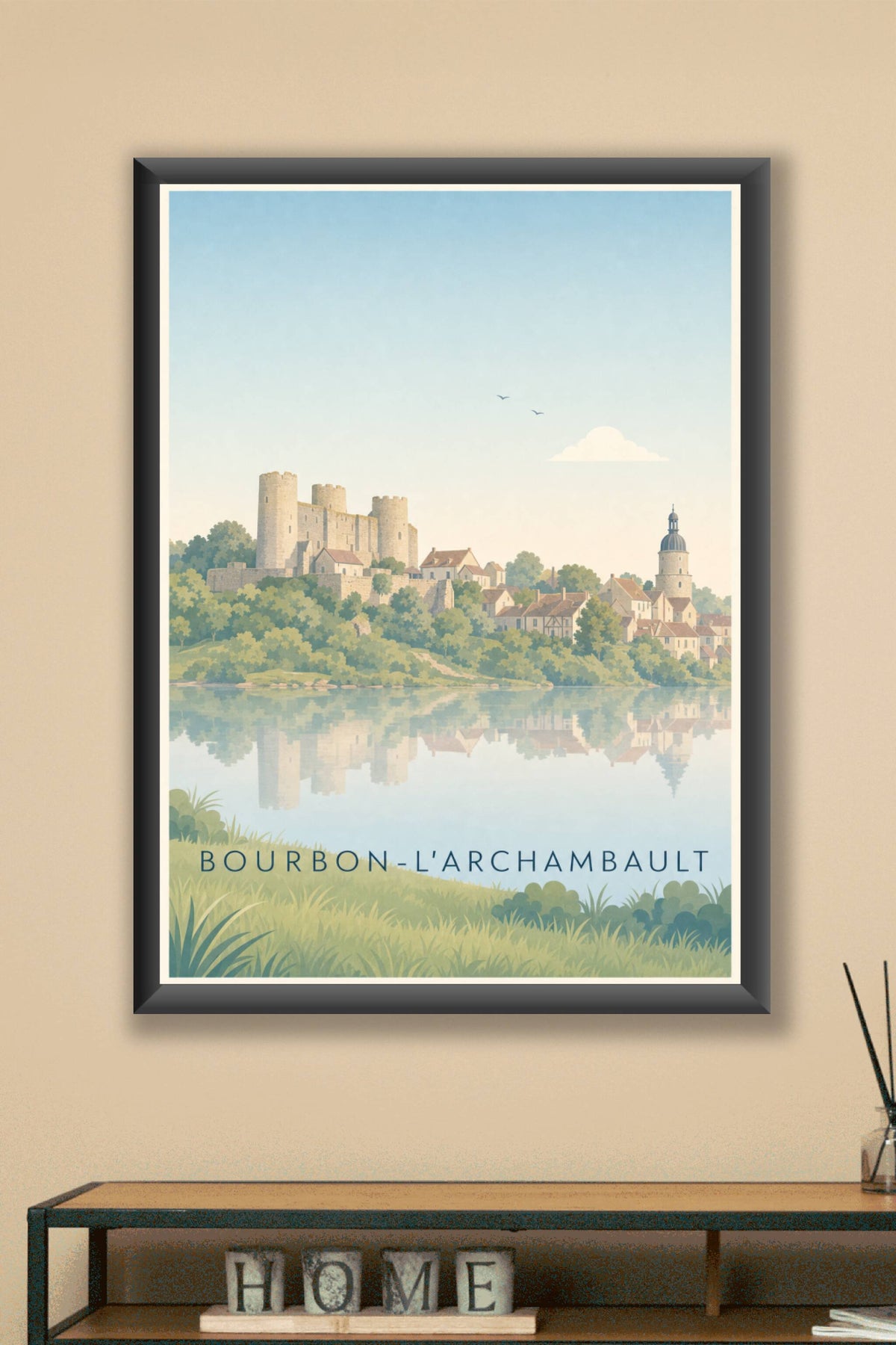 Affiche de Bourbon-l'Archambault, poster du château