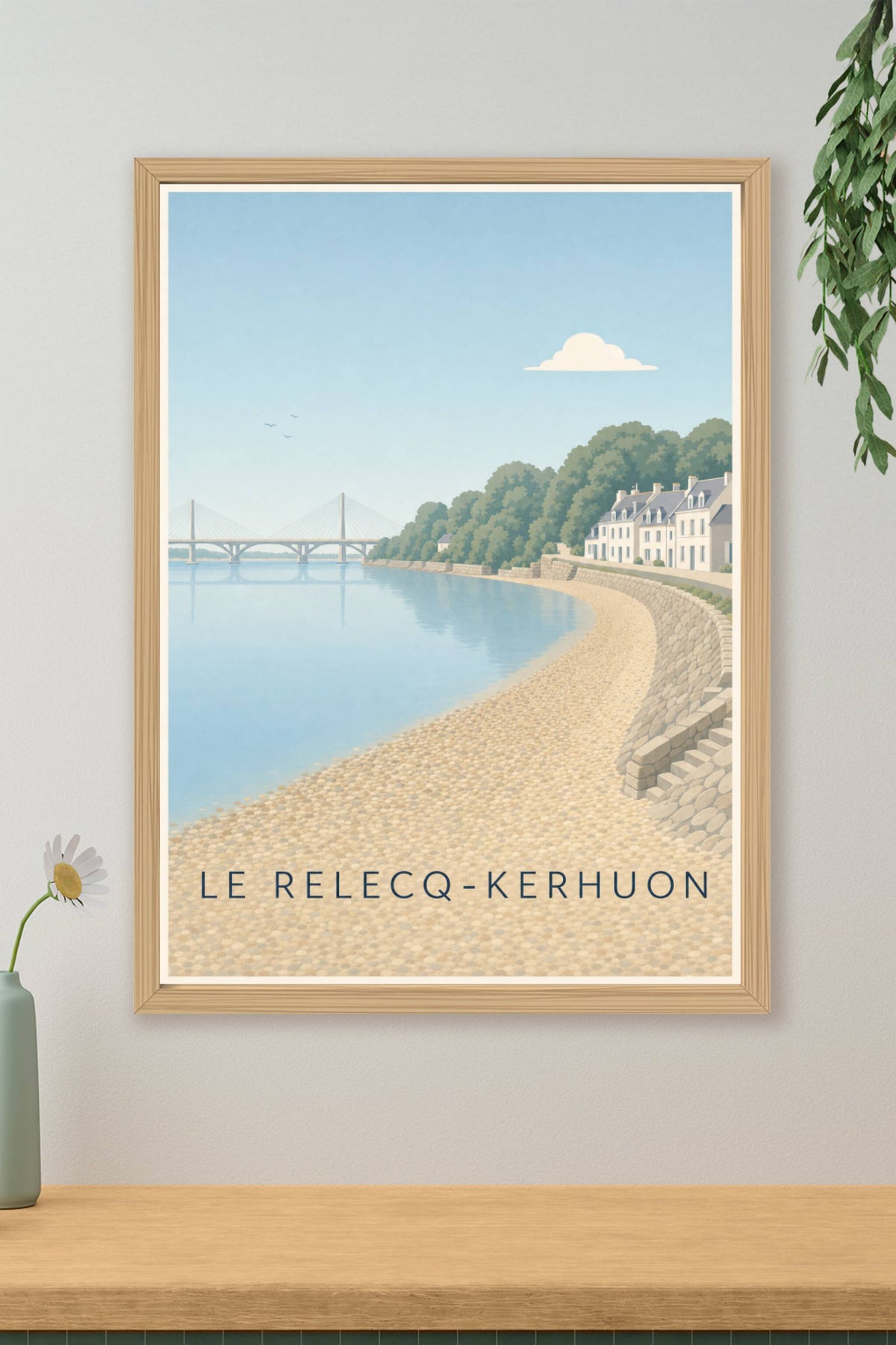 Affiche du Relecq-Kerhuon, poster pont de l'Iroise