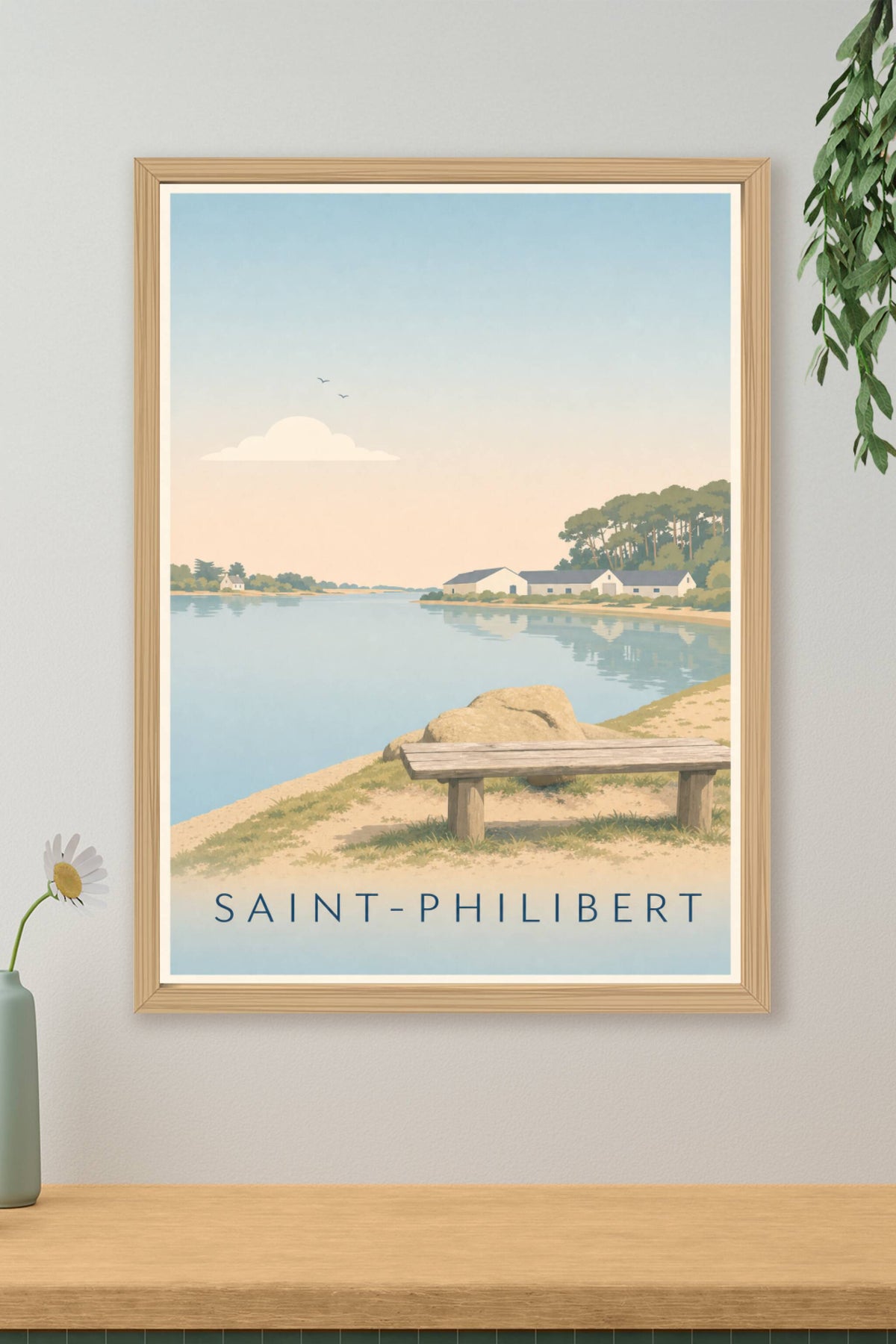 Affiche de Saint-Philibert, poster paysage breton