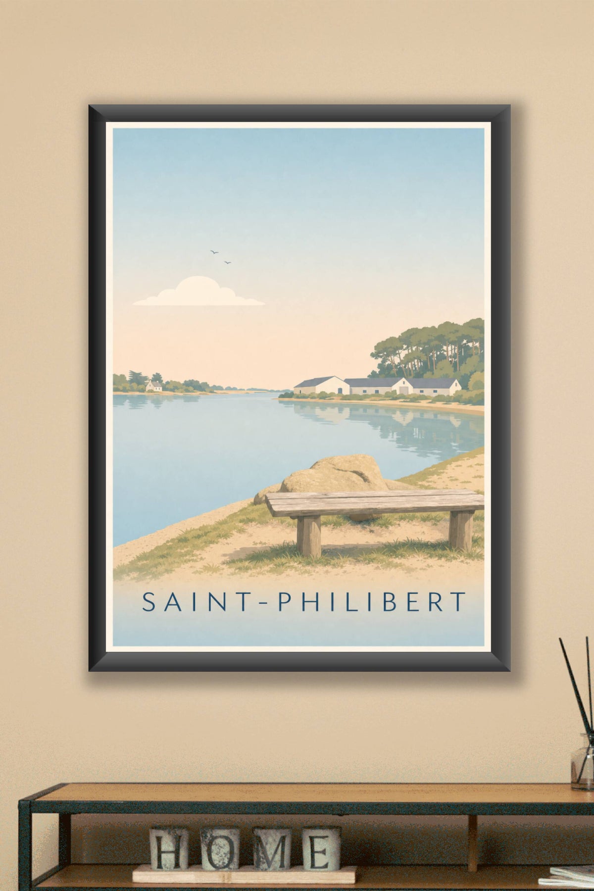 Affiche de Saint-Philibert, poster paysage breton
