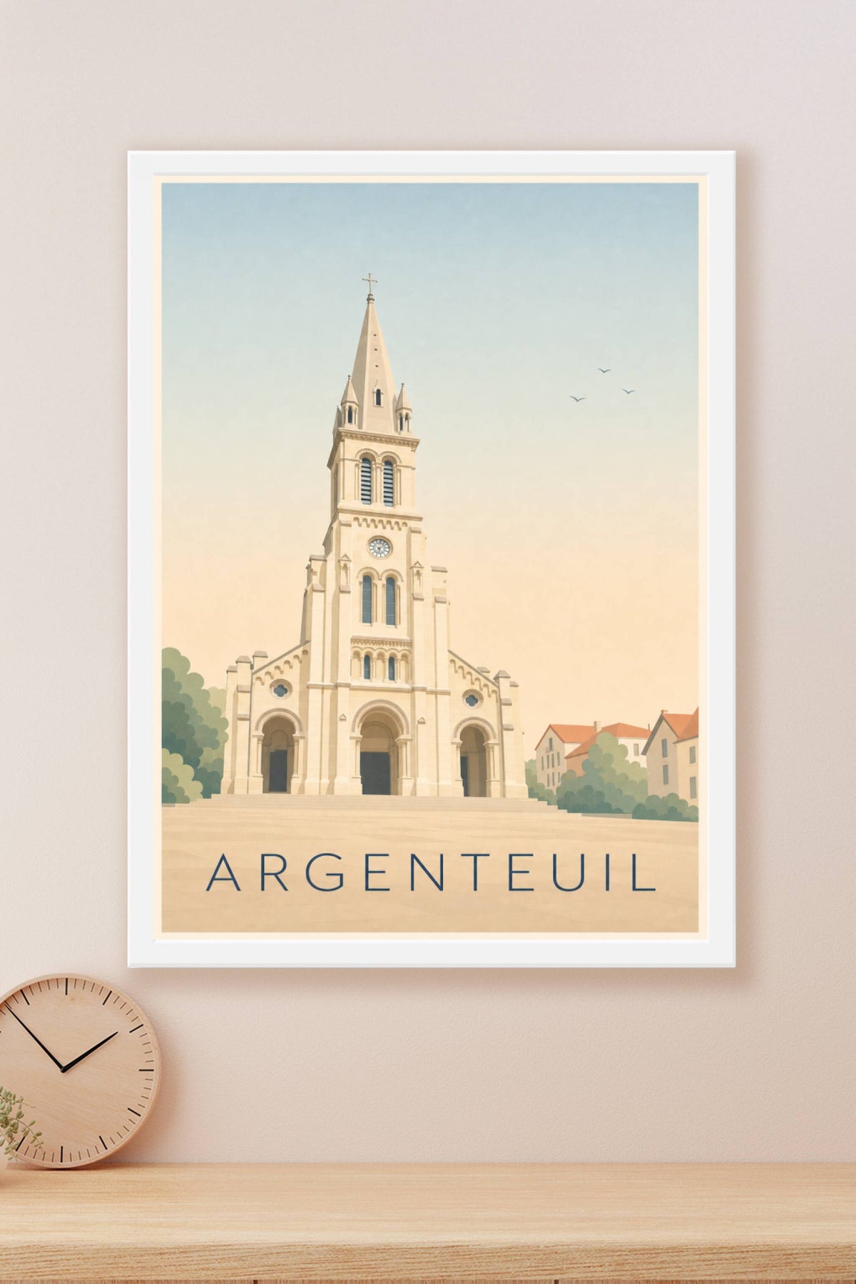 Affiche d'Argenteuil, poster église et clocher
