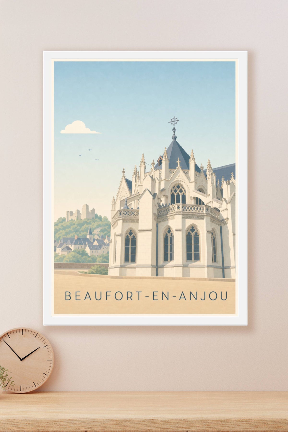 Affiche de Beaufort-en-Anjou, poster église Notre-Dame