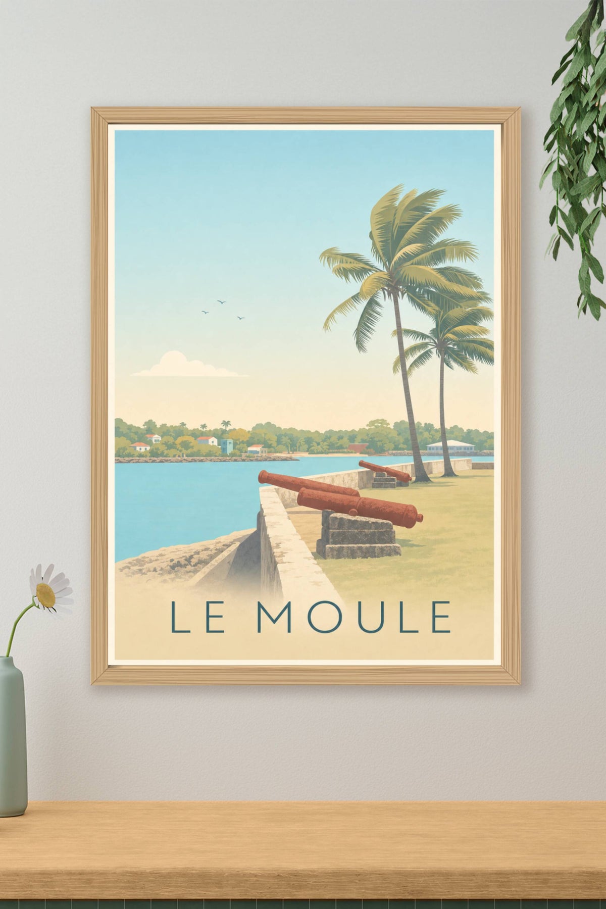 Affiche du Moule, poster canons de Guadeloupe