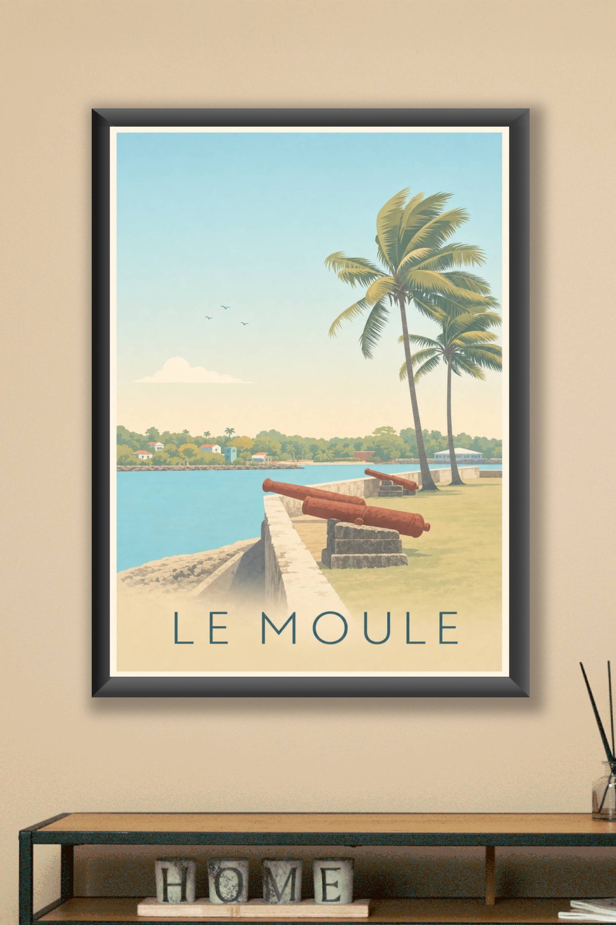 Affiche du Moule, poster canons de Guadeloupe