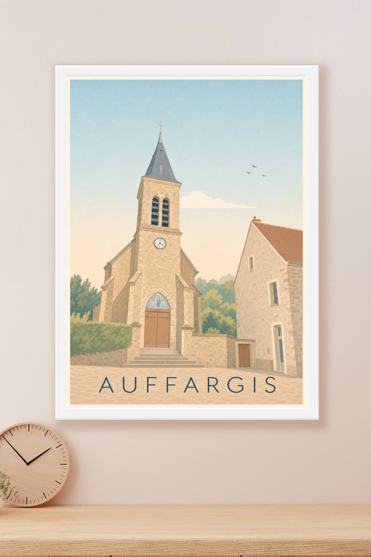 Affiche d'Auffargis, poster village Yvelines