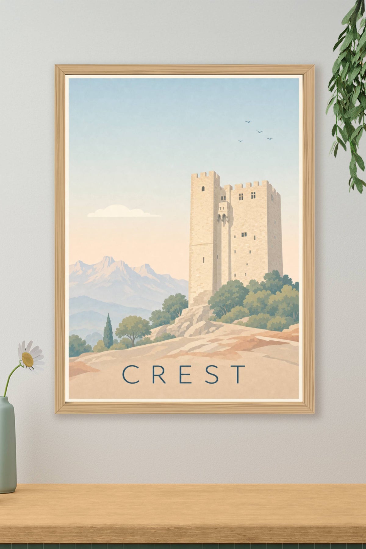 Affiche de Crest, poster Tour médiévale