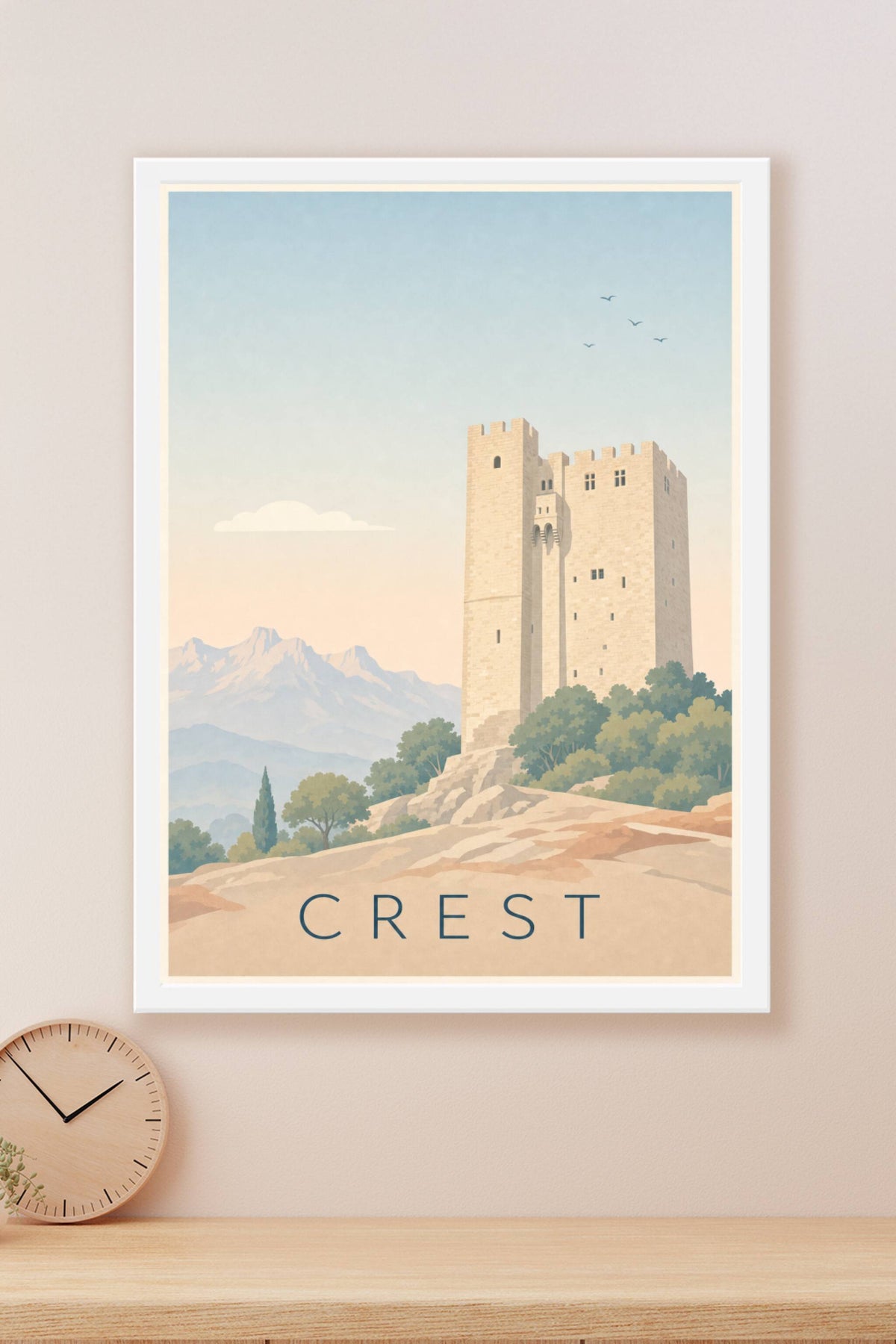 Affiche de Crest, poster Tour médiévale