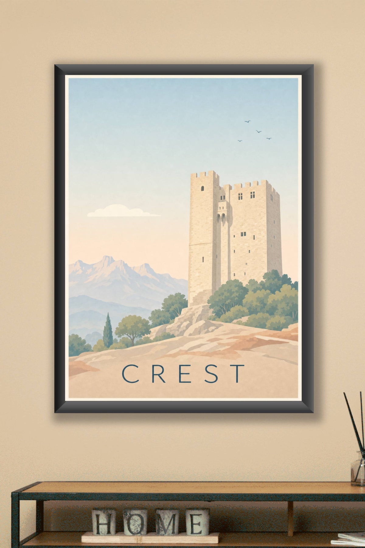 Affiche de Crest, poster Tour médiévale