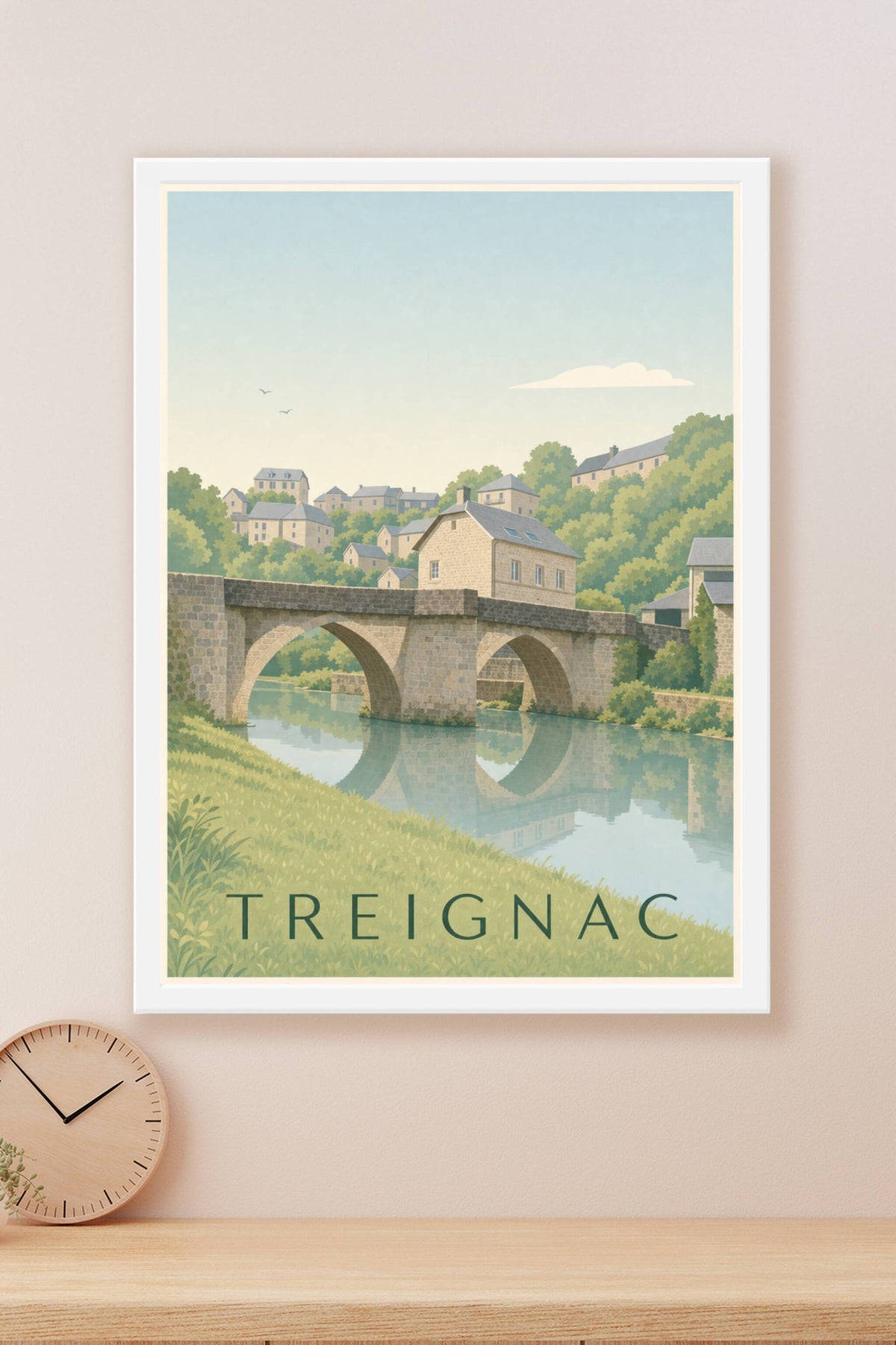 Affiche de Treignac, poster pont médiéval