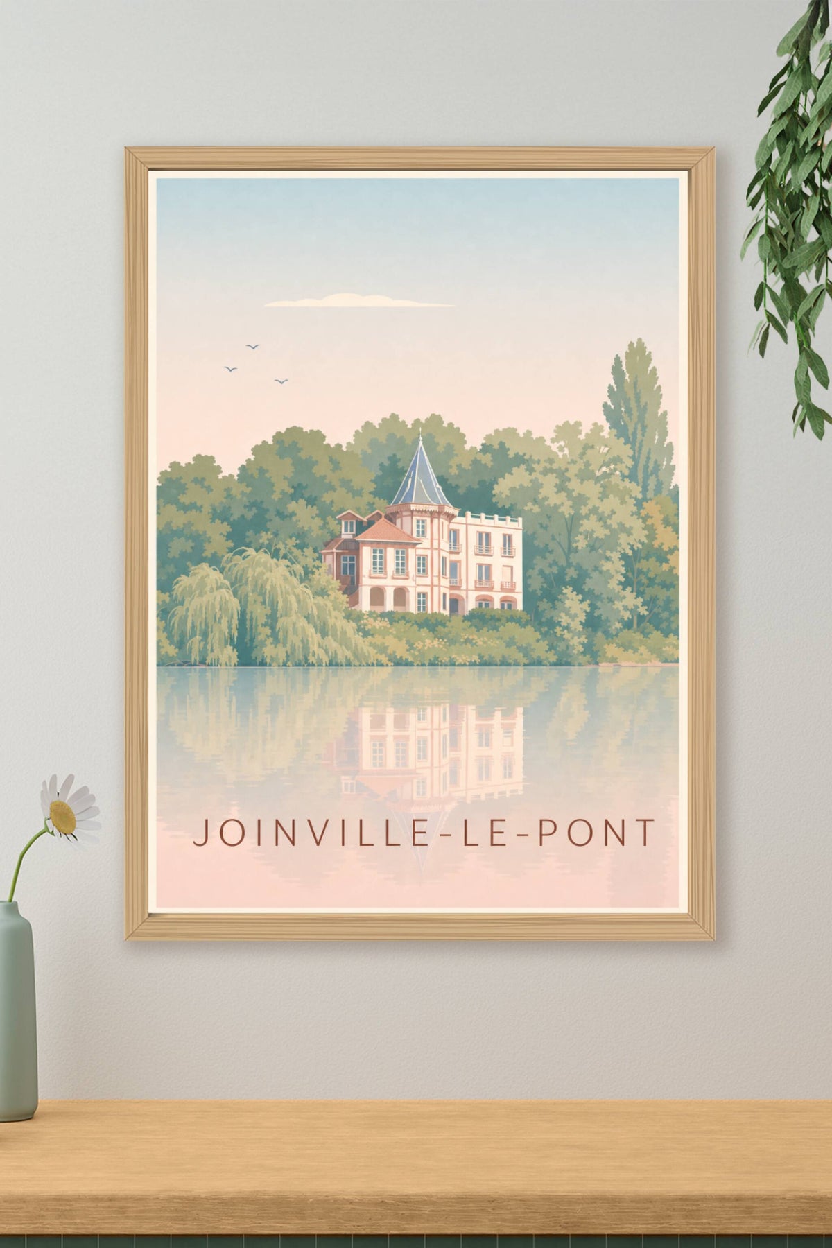 Affiche Joinville-le-Pont, poster villa bords de Marne