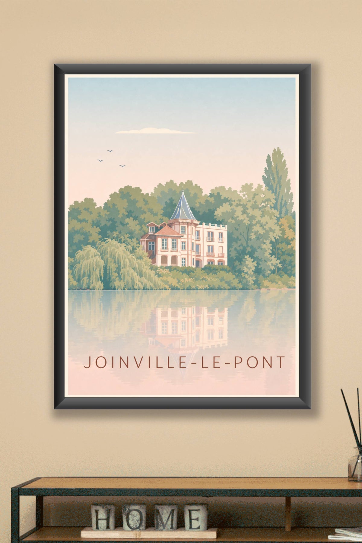 Affiche Joinville-le-Pont, poster villa bords de Marne