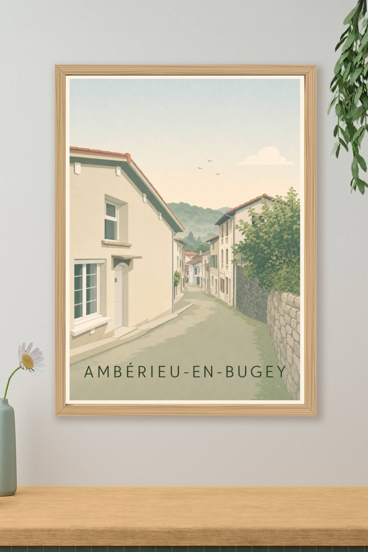 Affiche d'Ambérieu-en-Bugey, poster ruelle calme