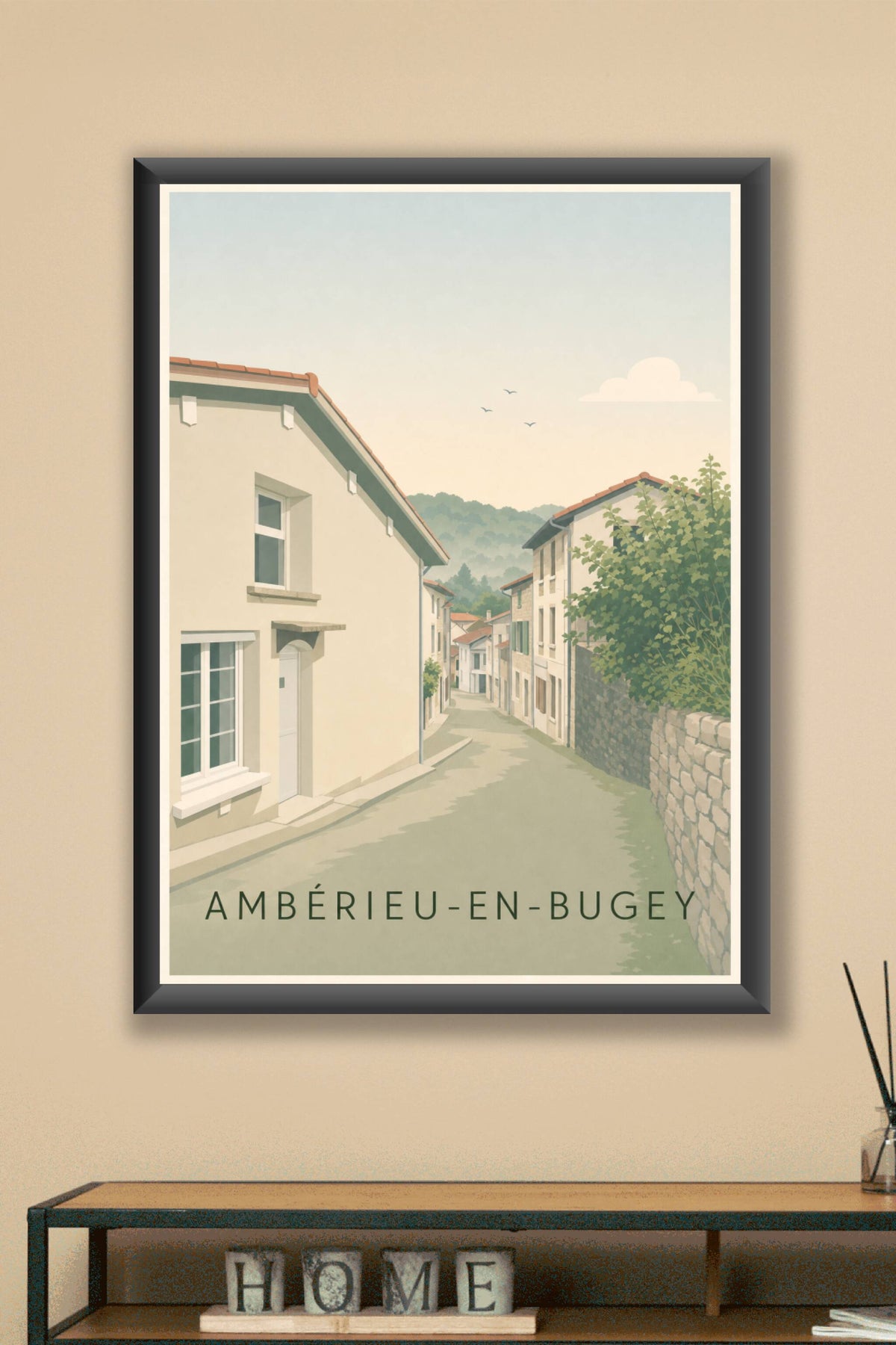 Affiche d'Ambérieu-en-Bugey, poster ruelle calme
