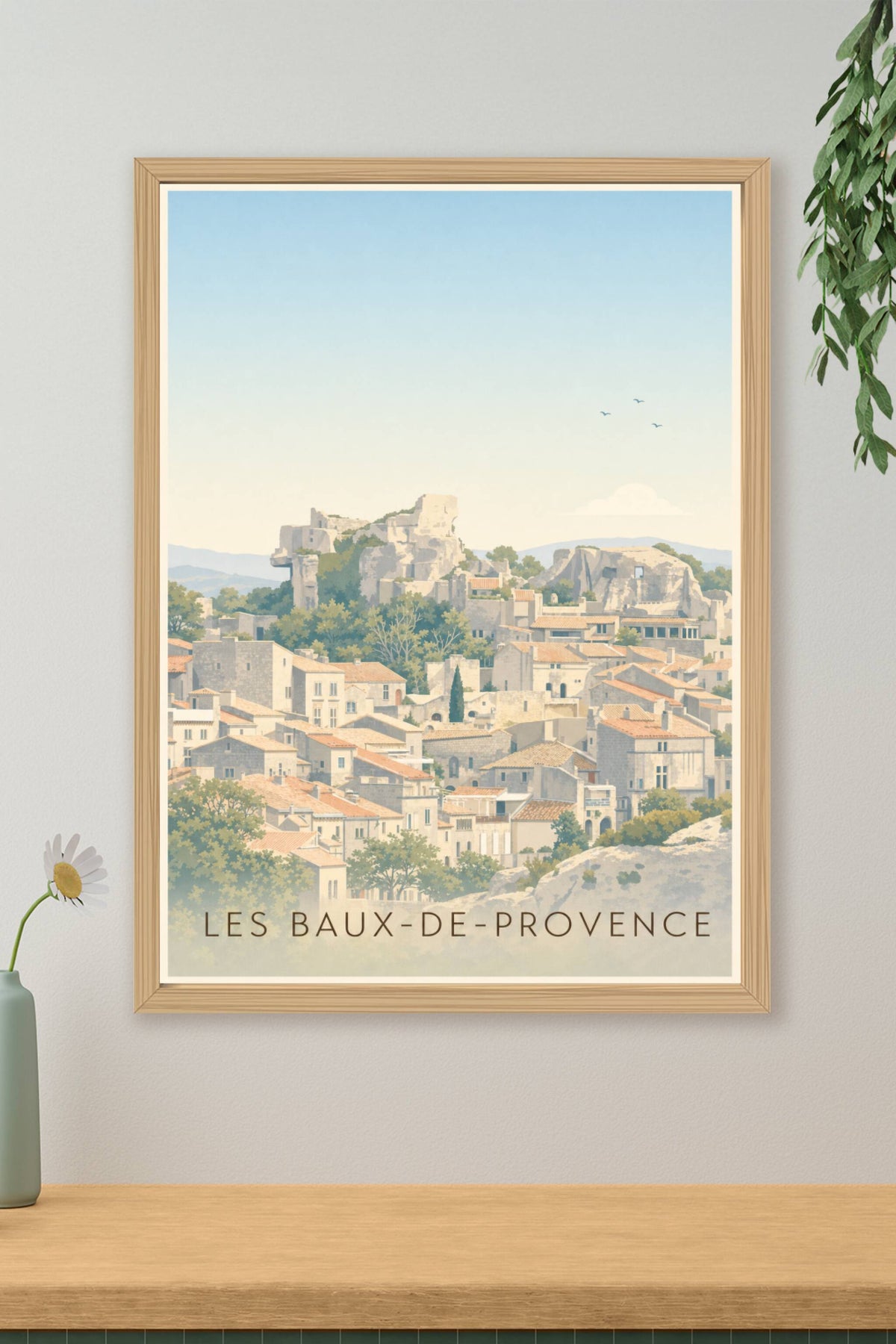 Affiche des Baux-de-Provence, poster château médiéval