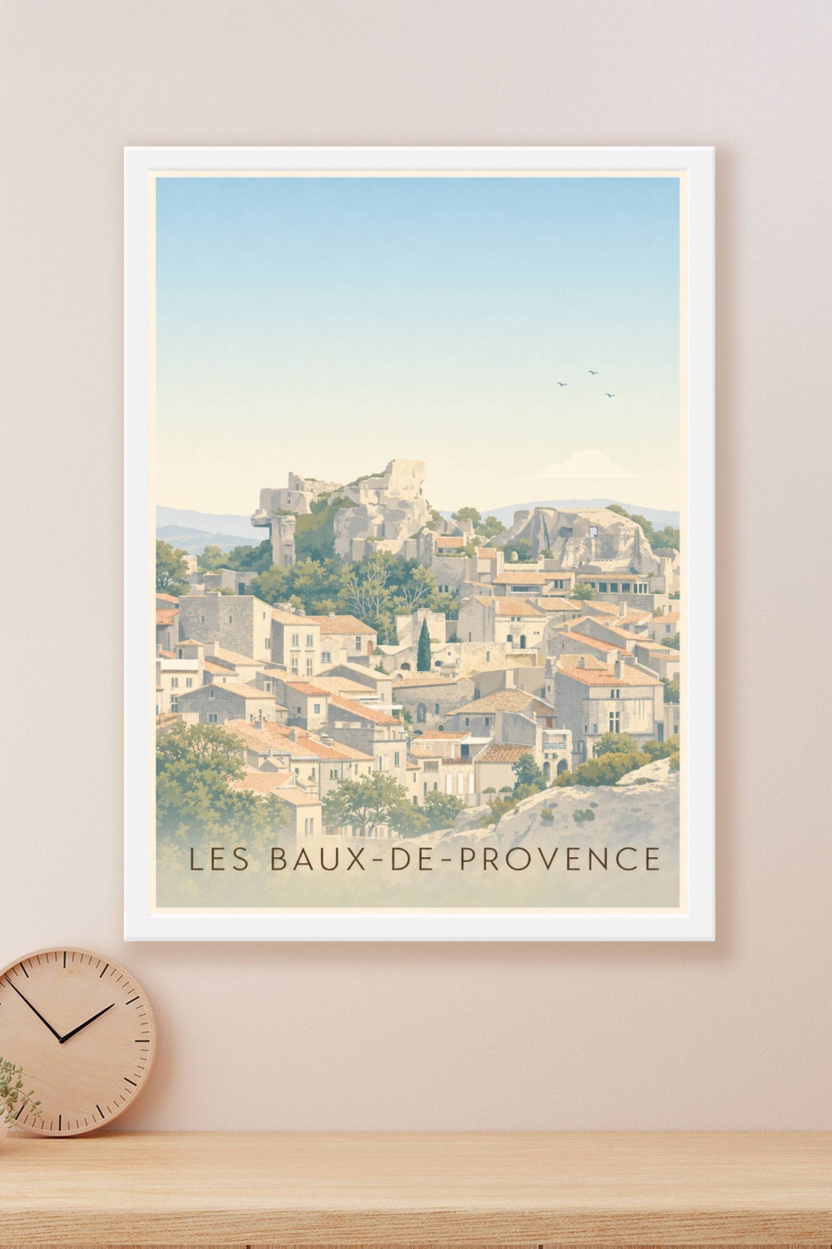 Affiche des Baux-de-Provence, poster château médiéval