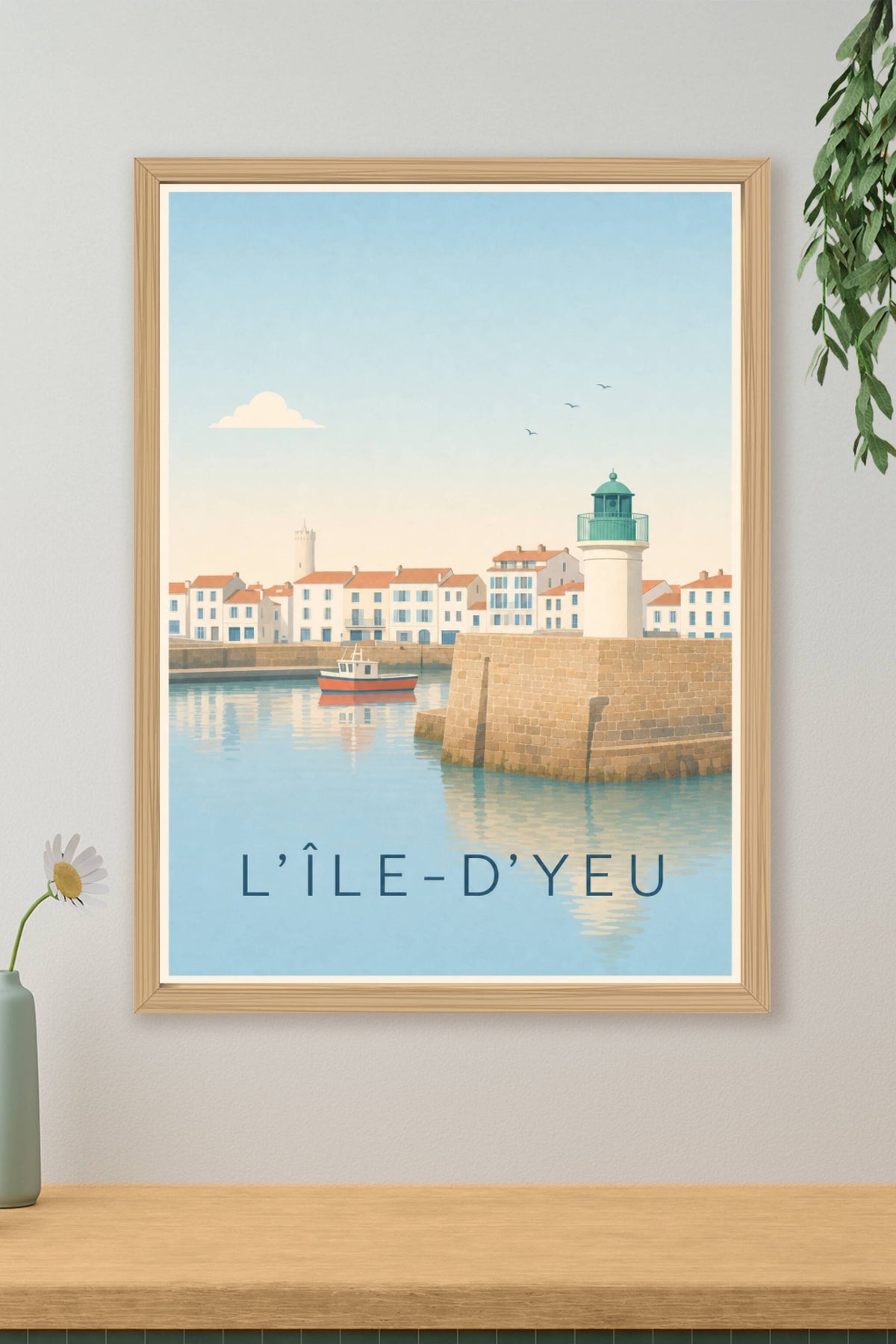 Affiche de l'Île-d'Yeu, le phare de Port-Joinville