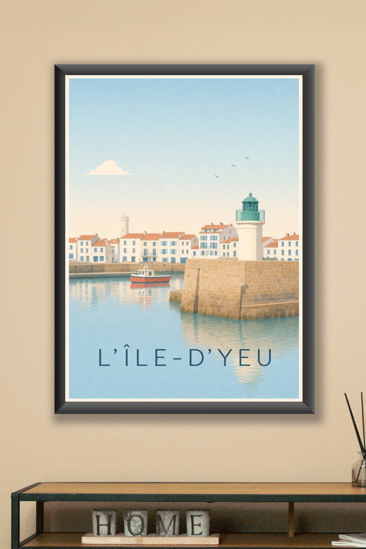 Affiche de l'Île-d'Yeu, le phare de Port-Joinville