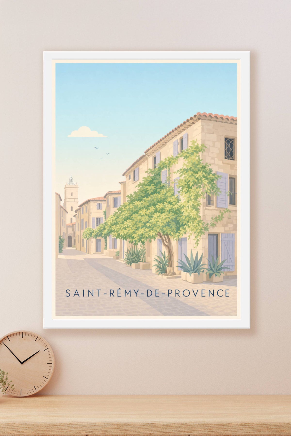 Affiche de Saint-Rémy-de-Provence, poster ruelle fleurie