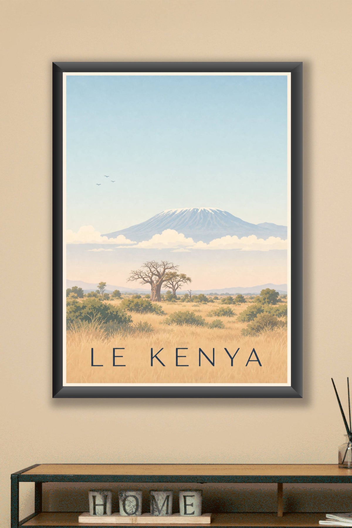 Affiche du Kenya, poster scène urbaine