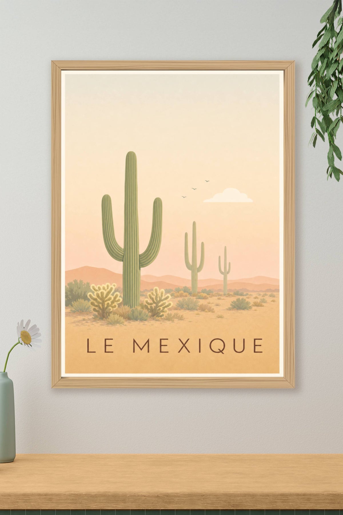 Affiche du Mexique, poster maison flottante