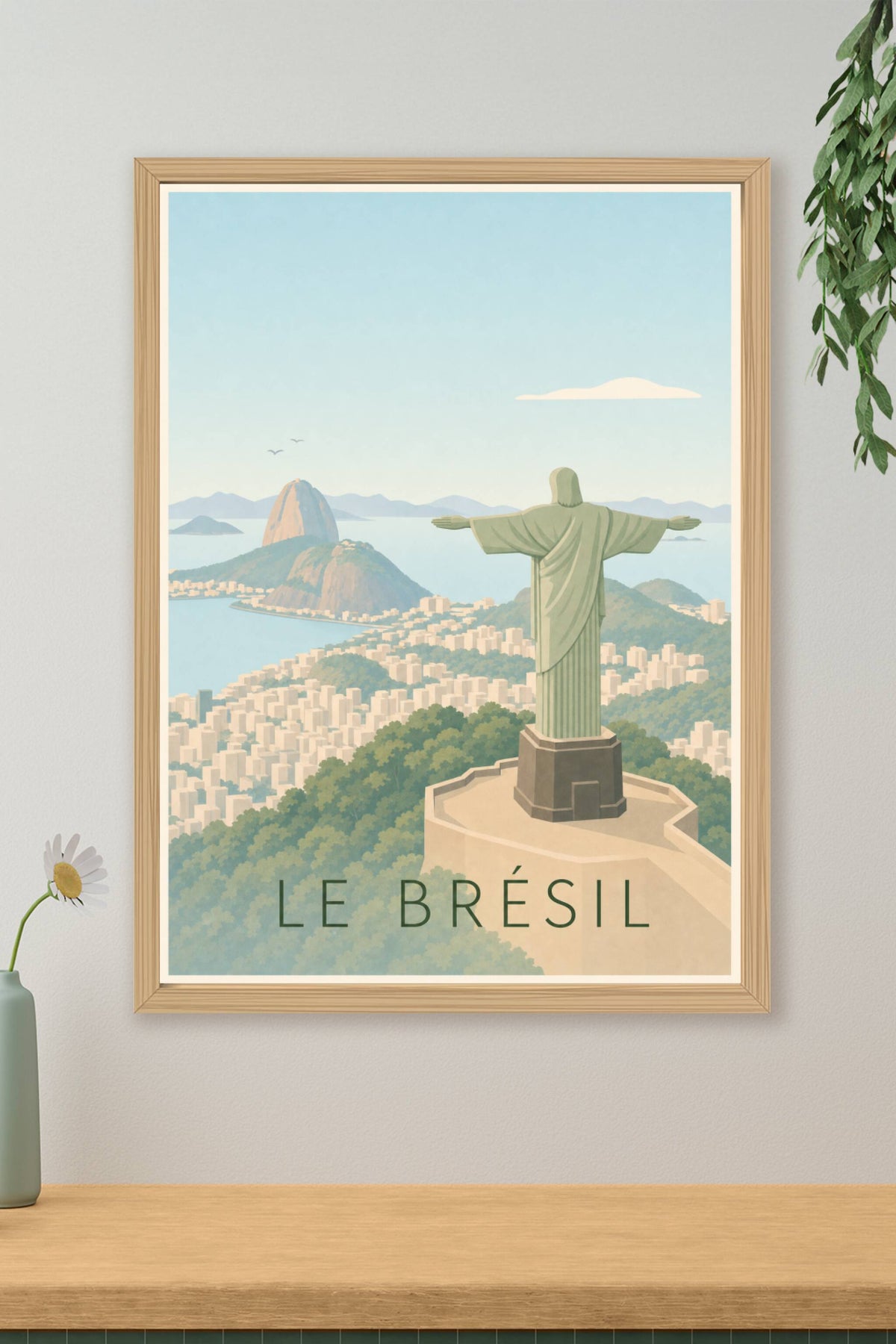 Affiche du Brésil, poster architecture calme