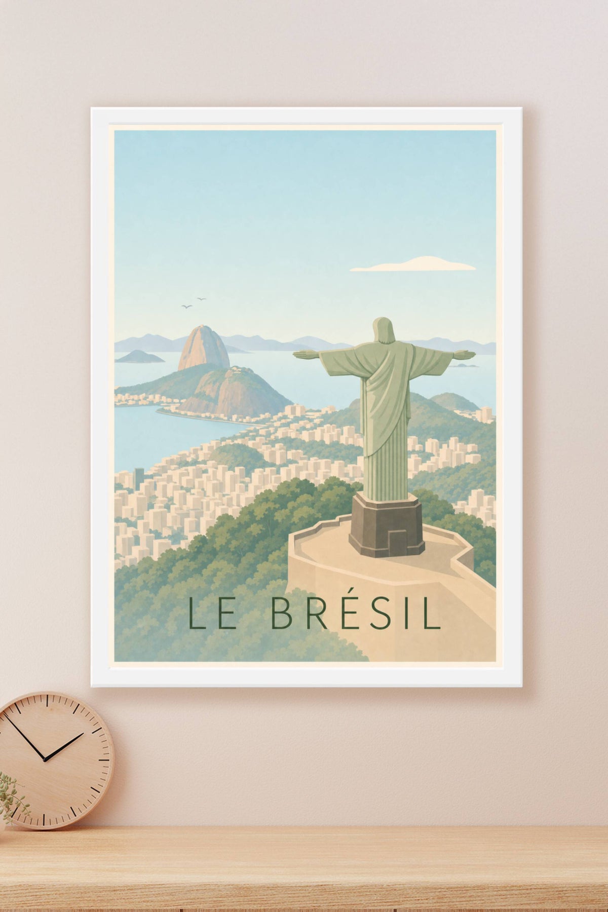 Affiche du Brésil, poster architecture calme