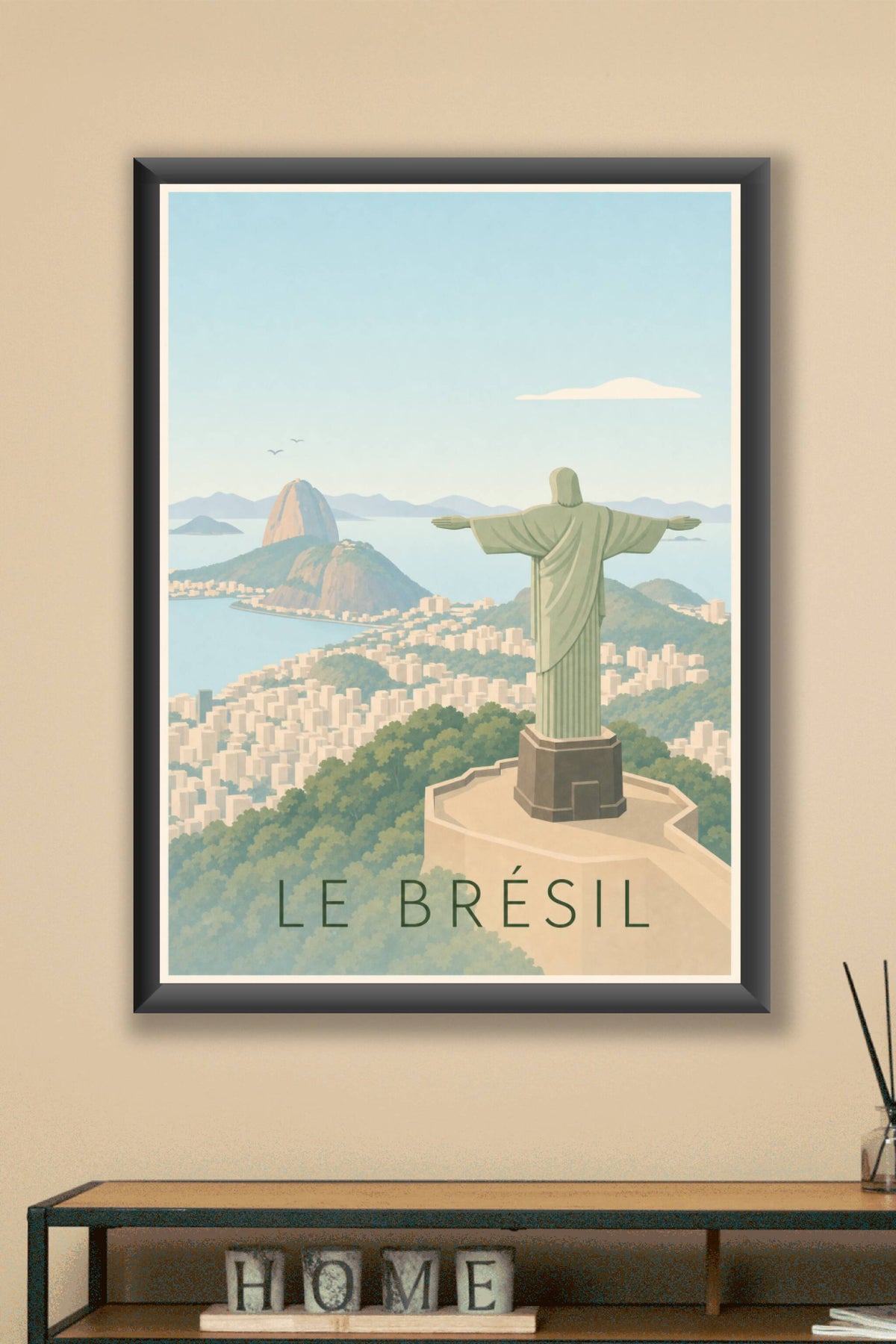 Affiche du Brésil, poster architecture calme