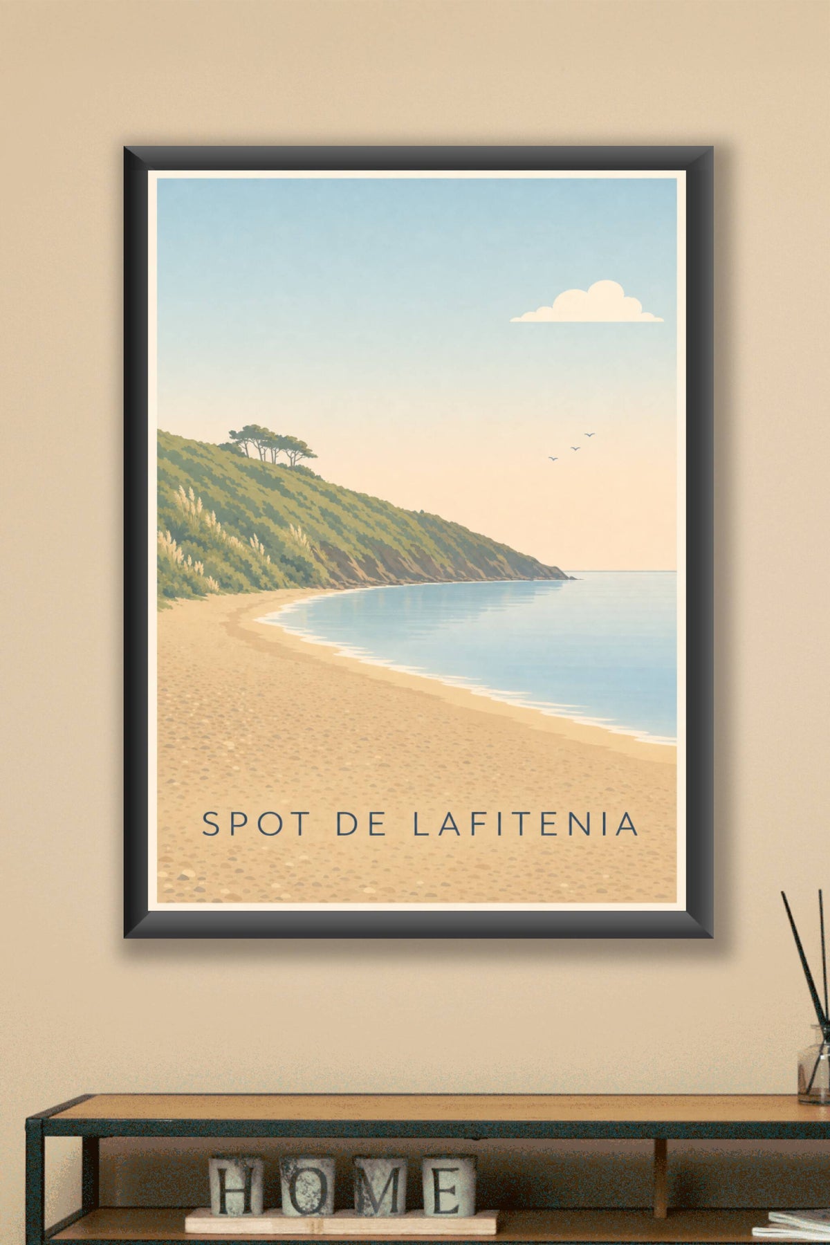 Affiche du Spot de Lafitenia, poster plage calme