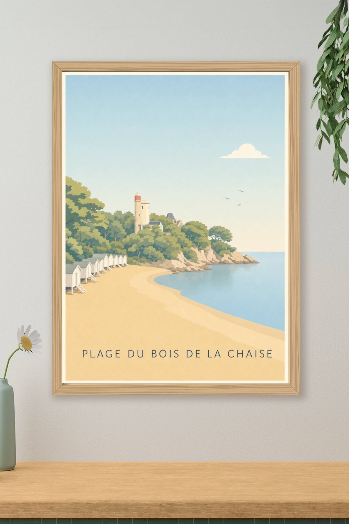 Affiche Plage du Bois de la Chaise, poster calme