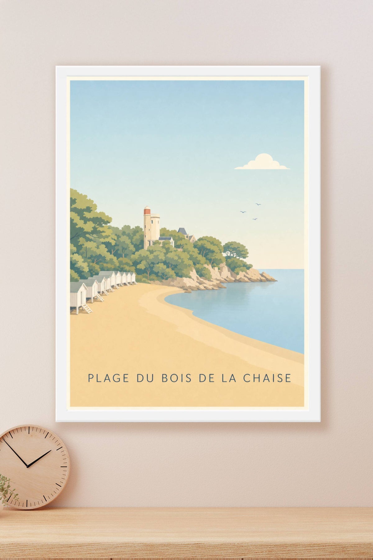 Affiche Plage du Bois de la Chaise, poster calme