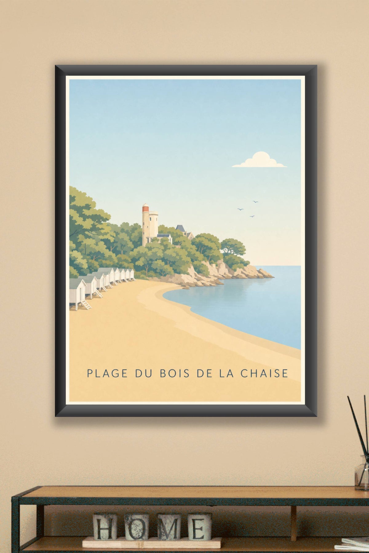 Affiche Plage du Bois de la Chaise, poster calme