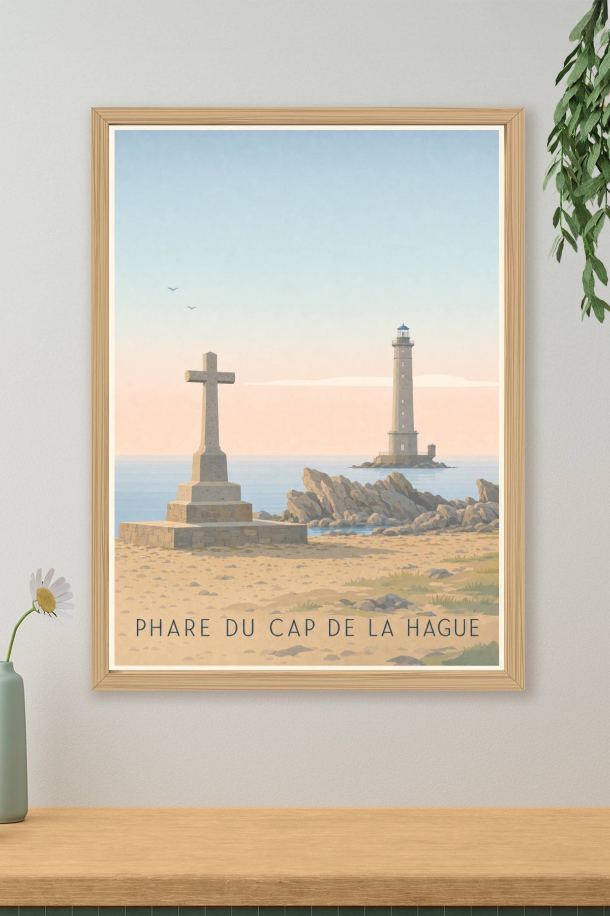 Affiche du Phare du Cap de la Hague, poster calme