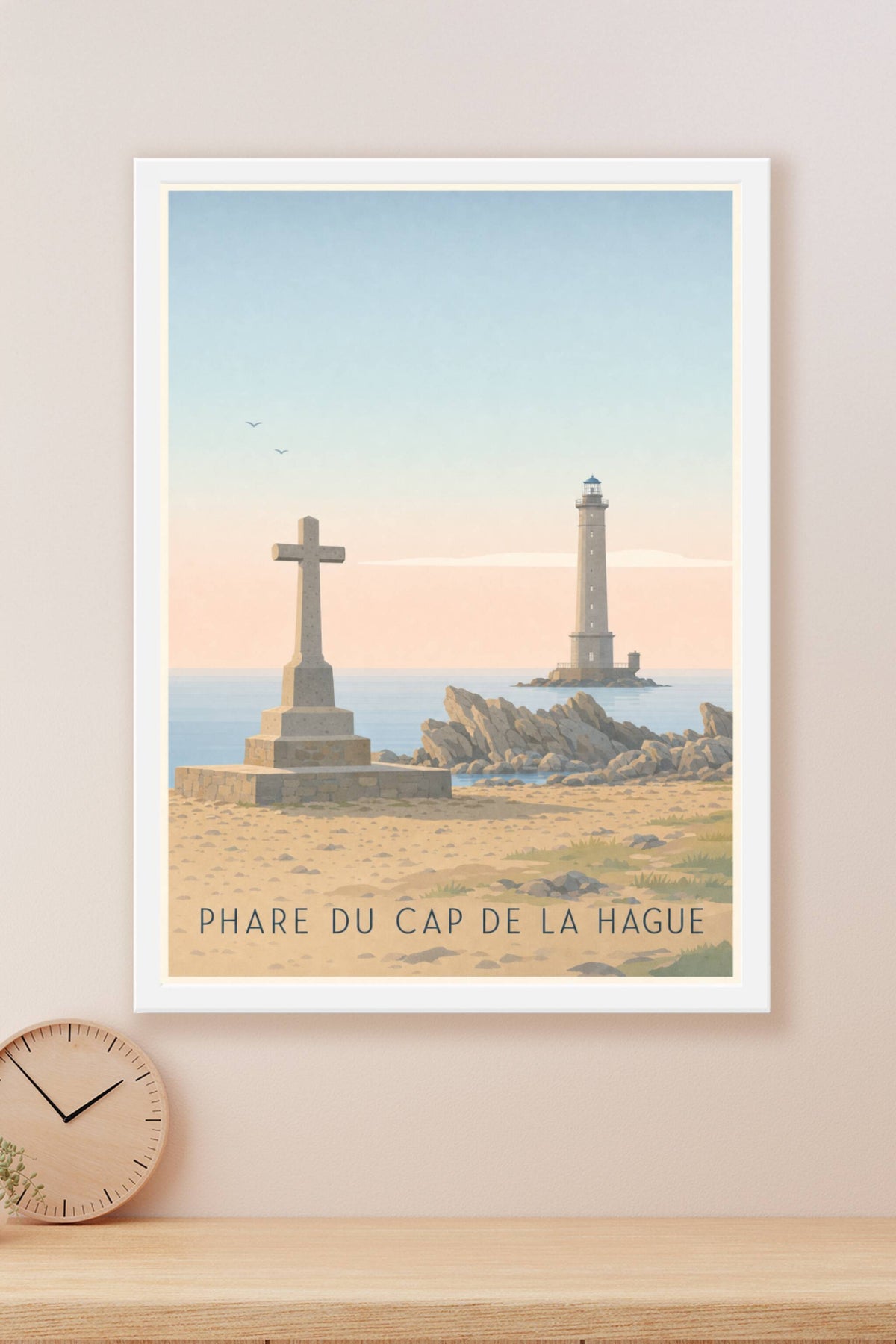 Affiche du Phare du Cap de la Hague, poster calme