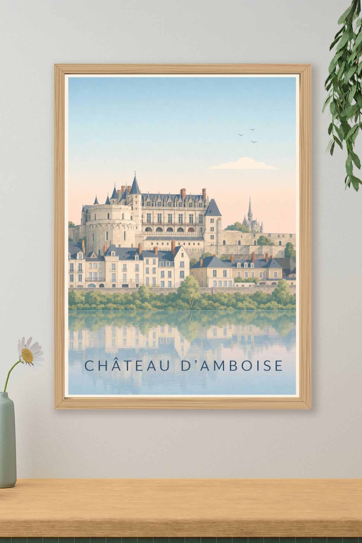 Affiche d'Amboise, poster château calme