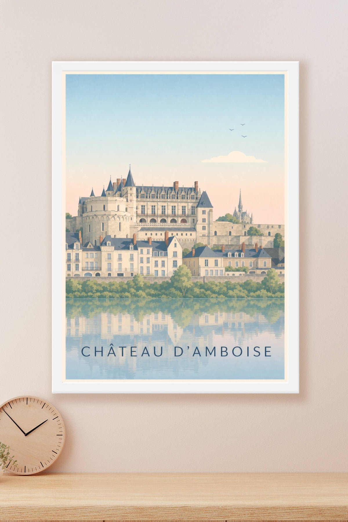 Affiche d'Amboise, poster château calme