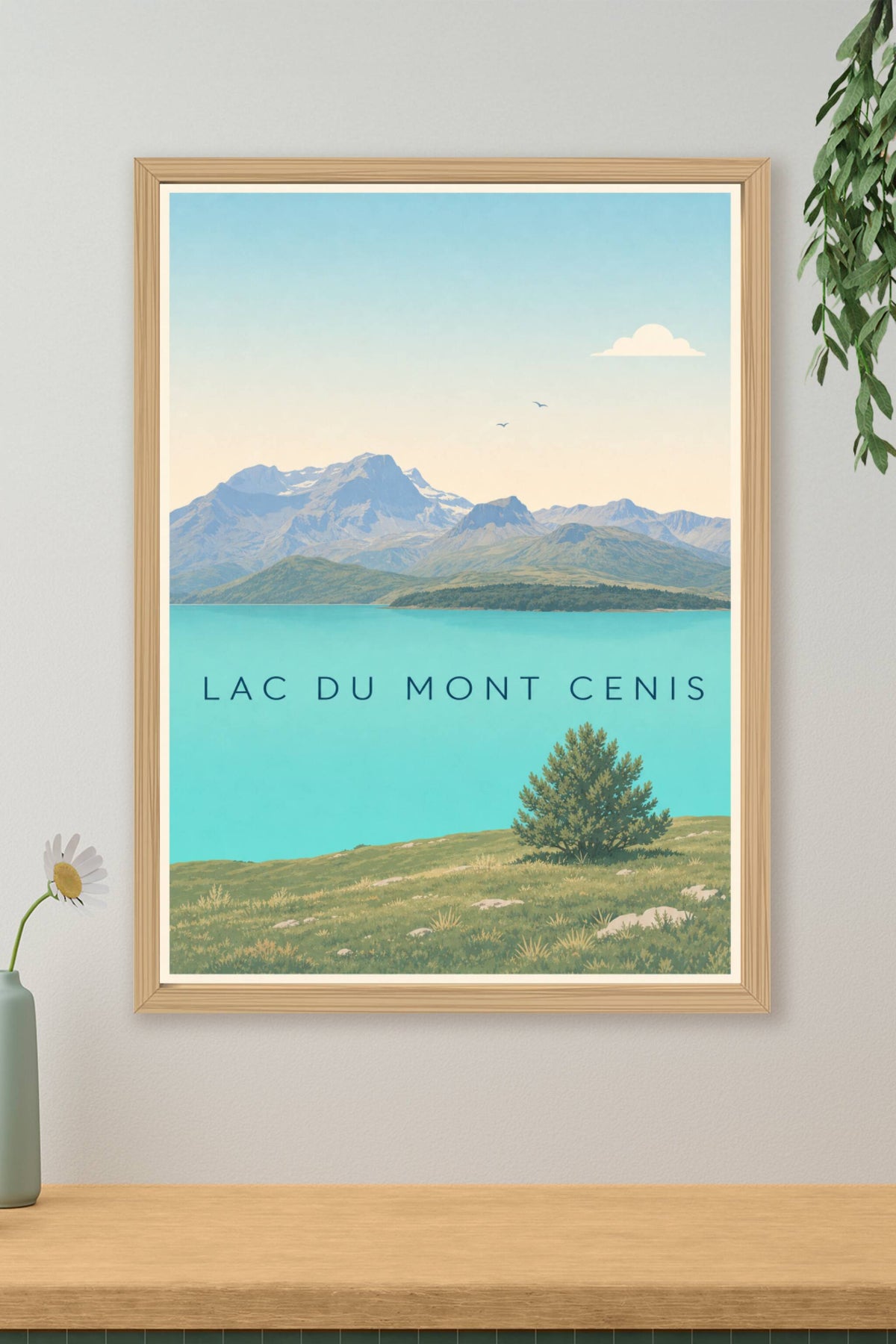 Affiche du Lac du Mont Cenis, poster calme
