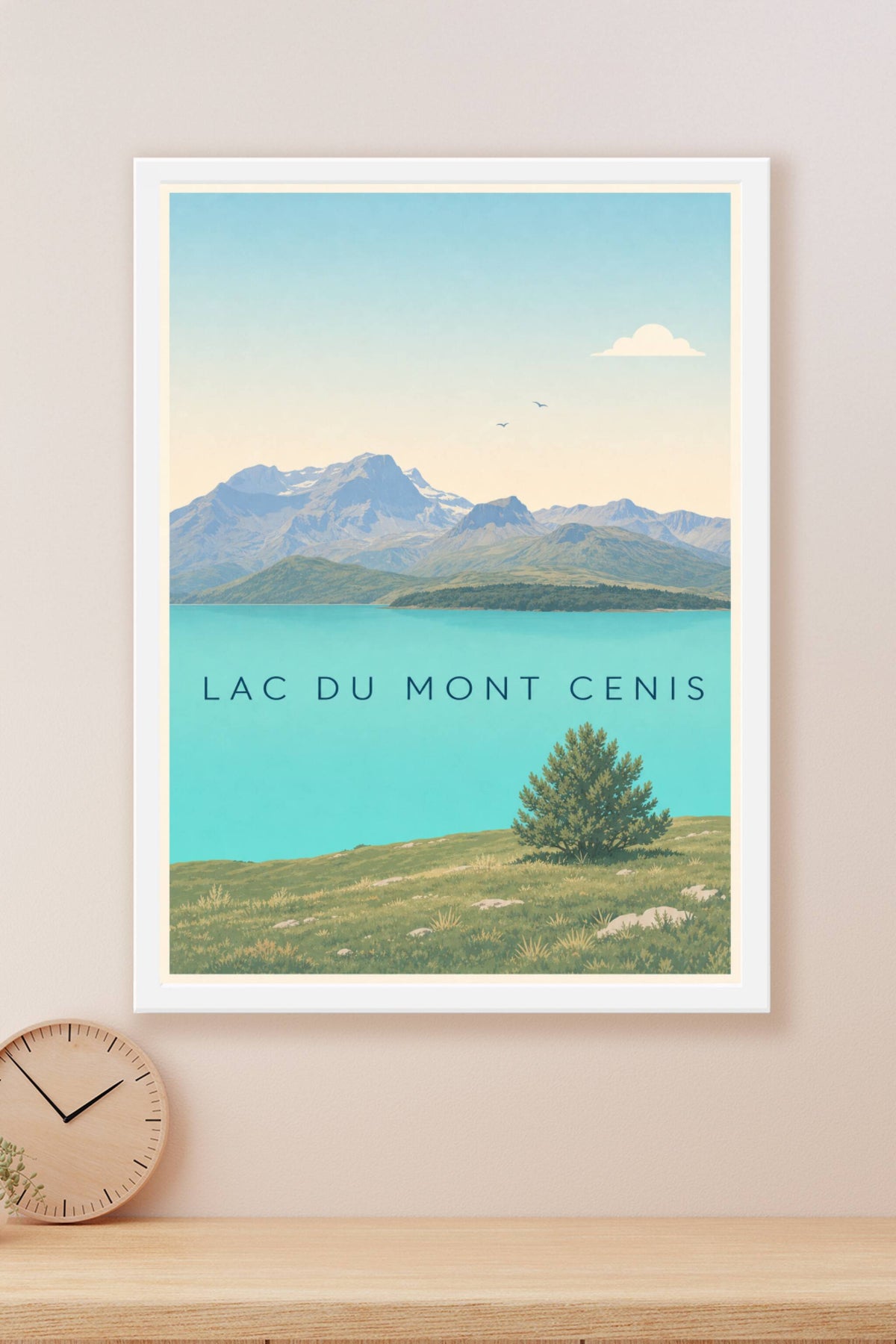 Affiche du Lac du Mont Cenis, poster calme