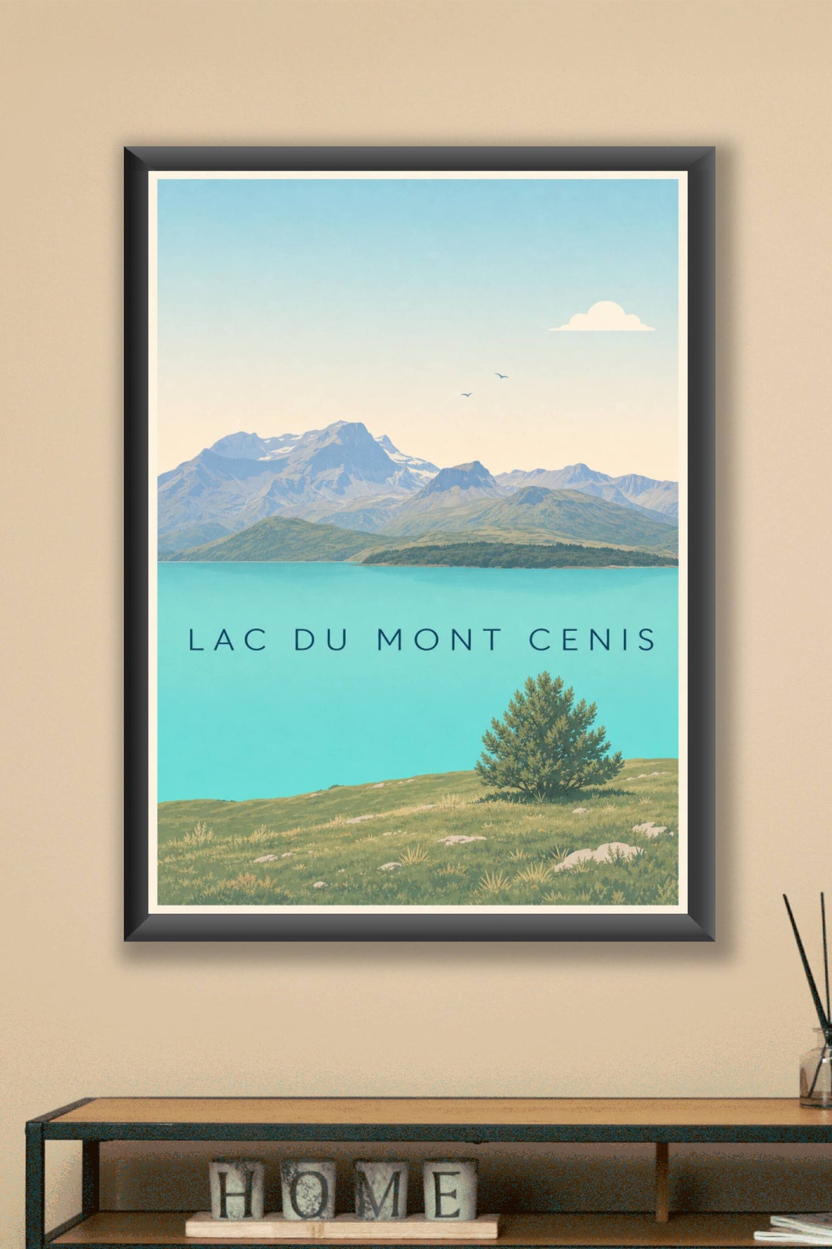 Affiche du Lac du Mont Cenis, poster calme