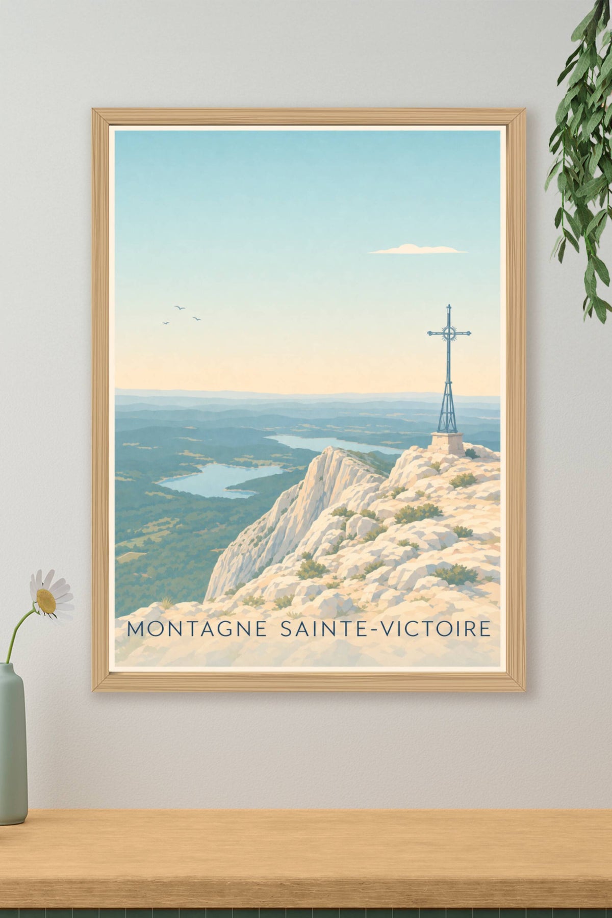 Affiche Montagne Sainte-Victoire, Croix de Provence