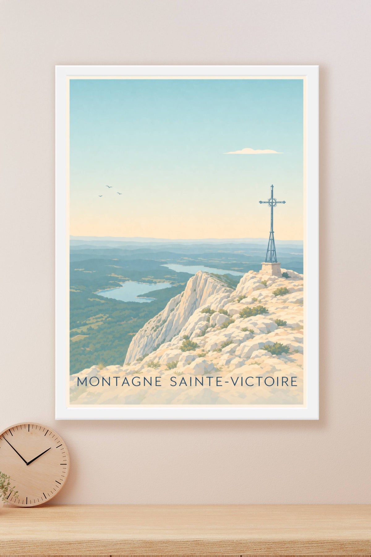 Affiche Montagne Sainte-Victoire, Croix de Provence